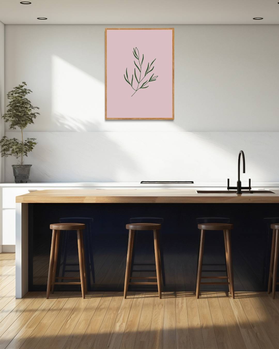 Botanische tak schets Poster