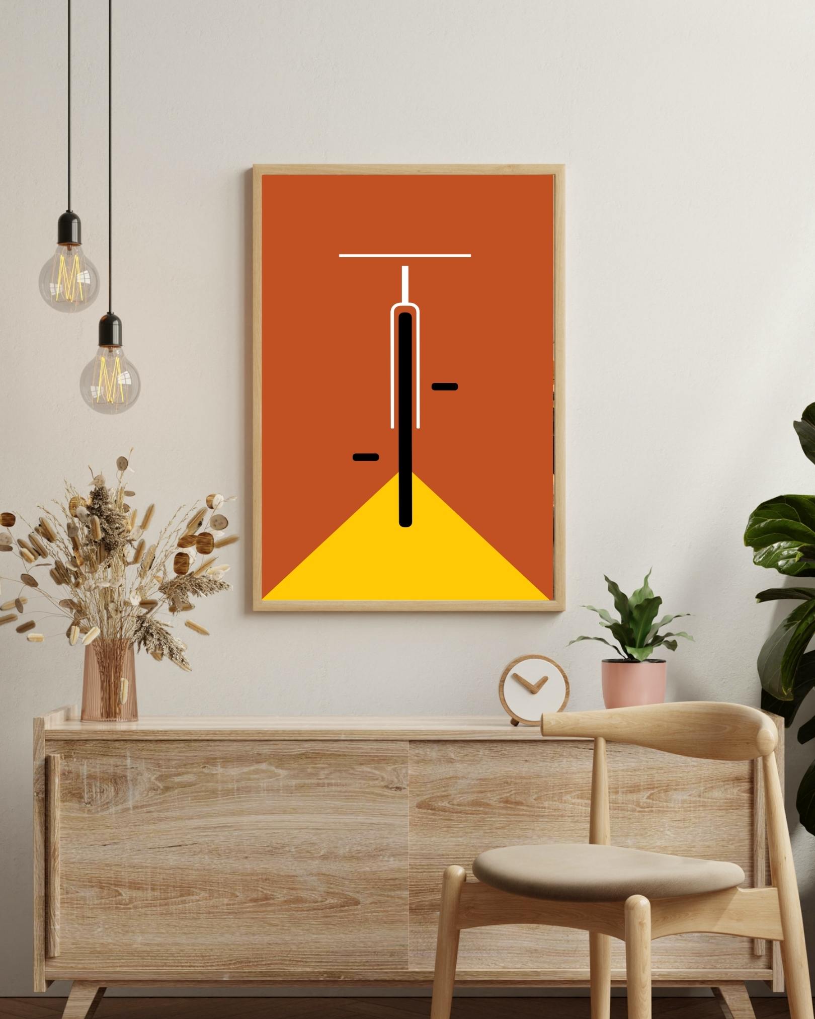 Fiets rood Poster
