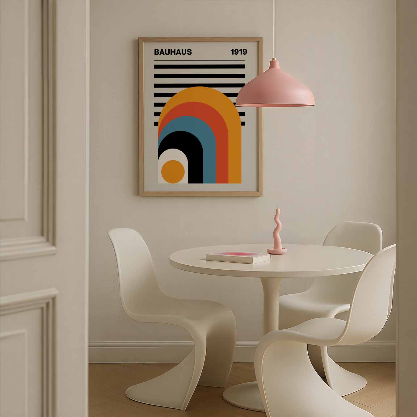 Stijlvolle Retro Regenboog Poster