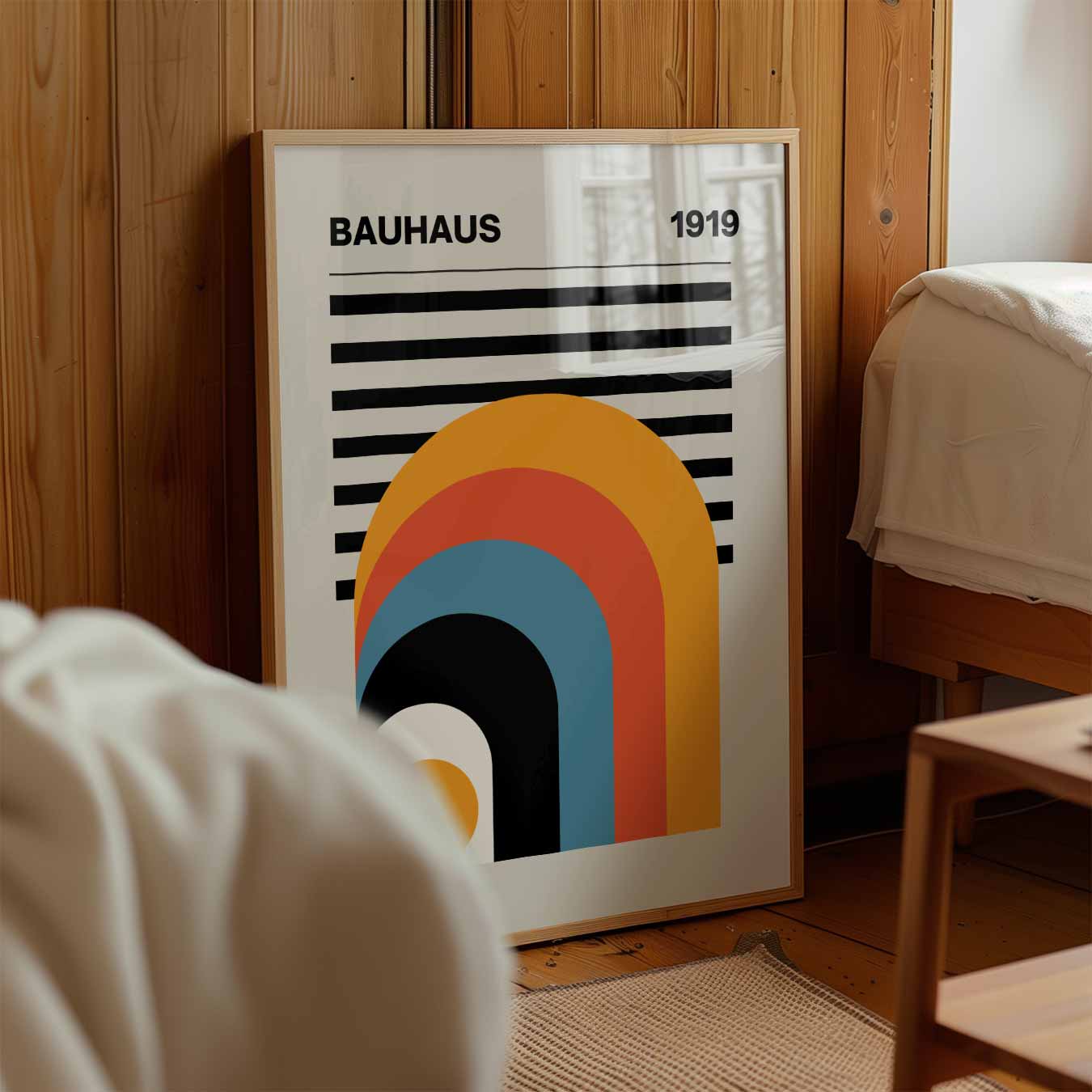 Stijlvolle Retro Regenboog Poster