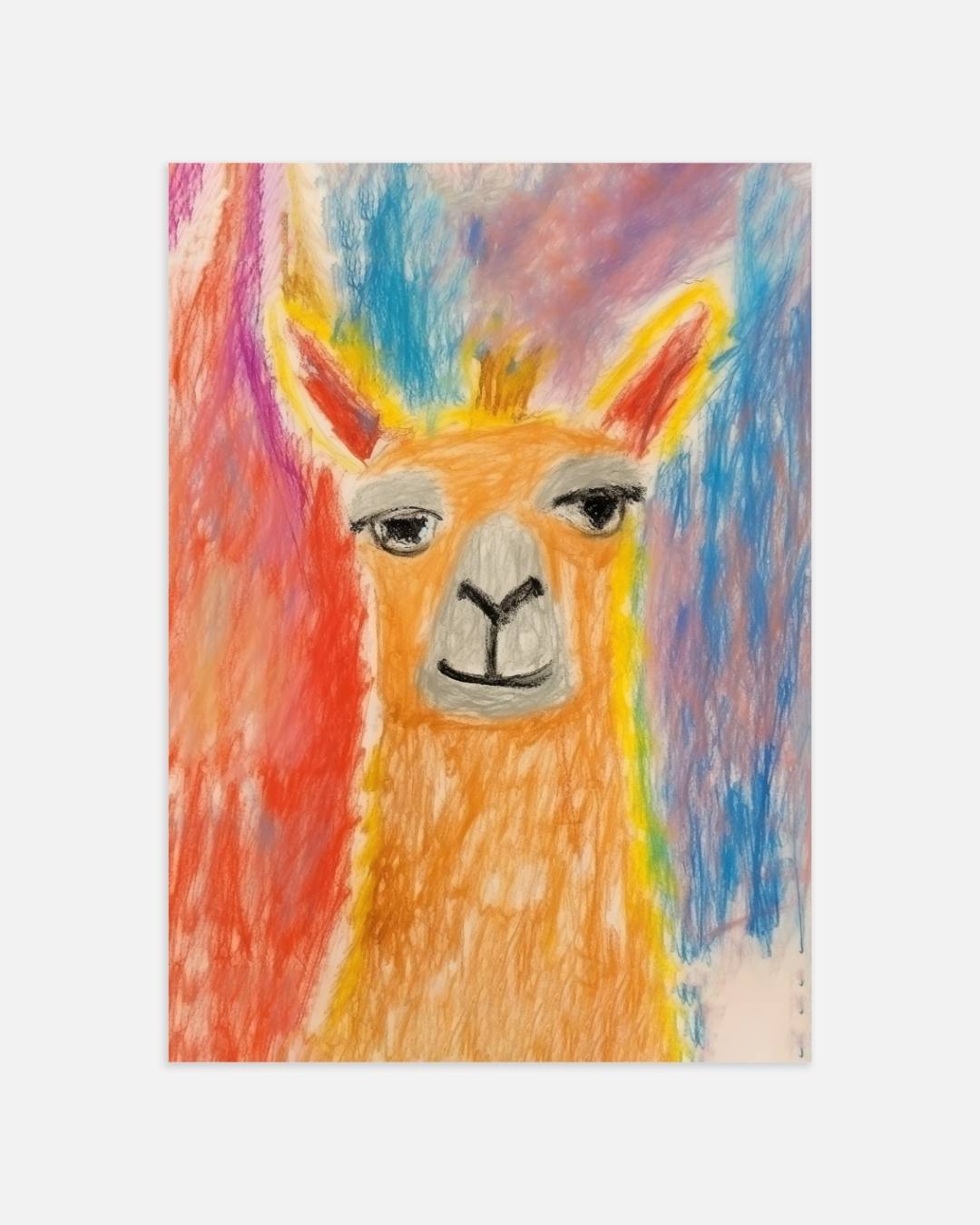 Regenboog lama Poster