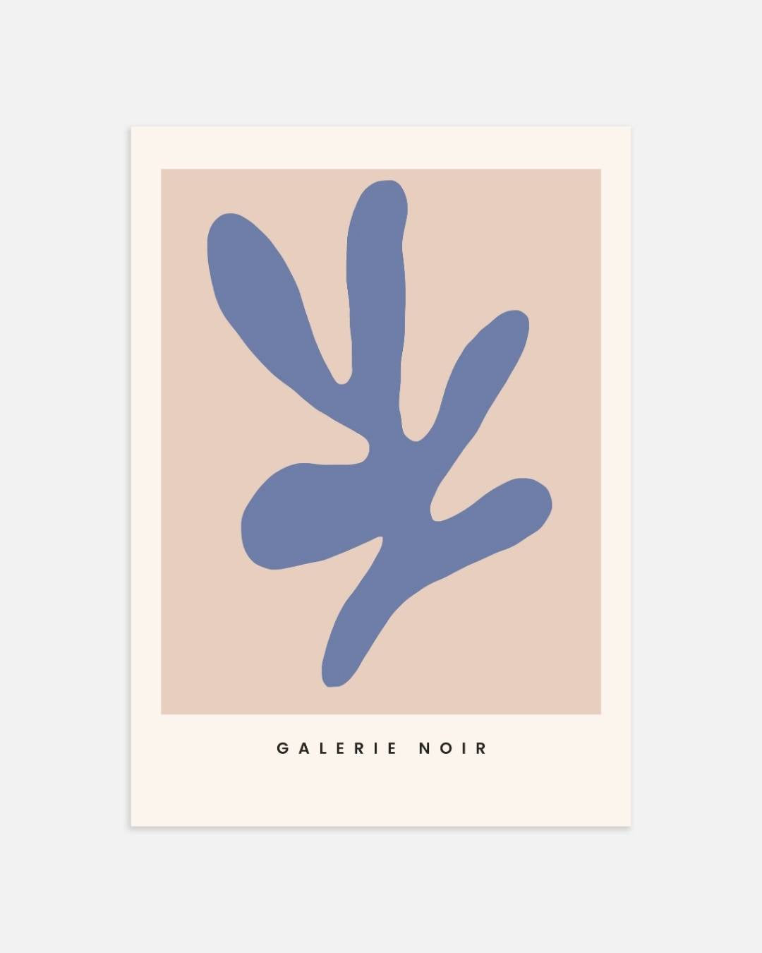 Blauwe vorm Poster