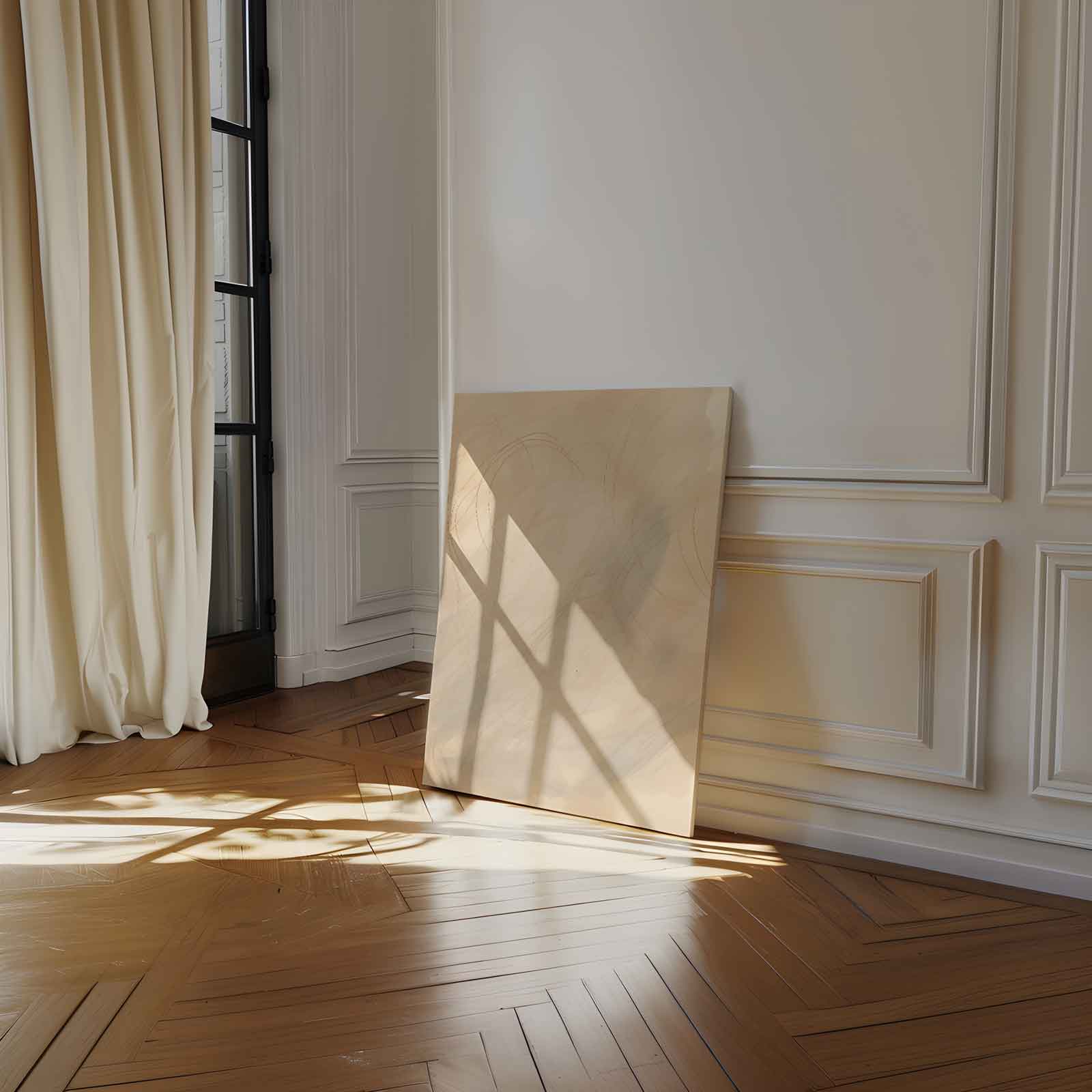 Beige achtergrond met gebogen lijnen