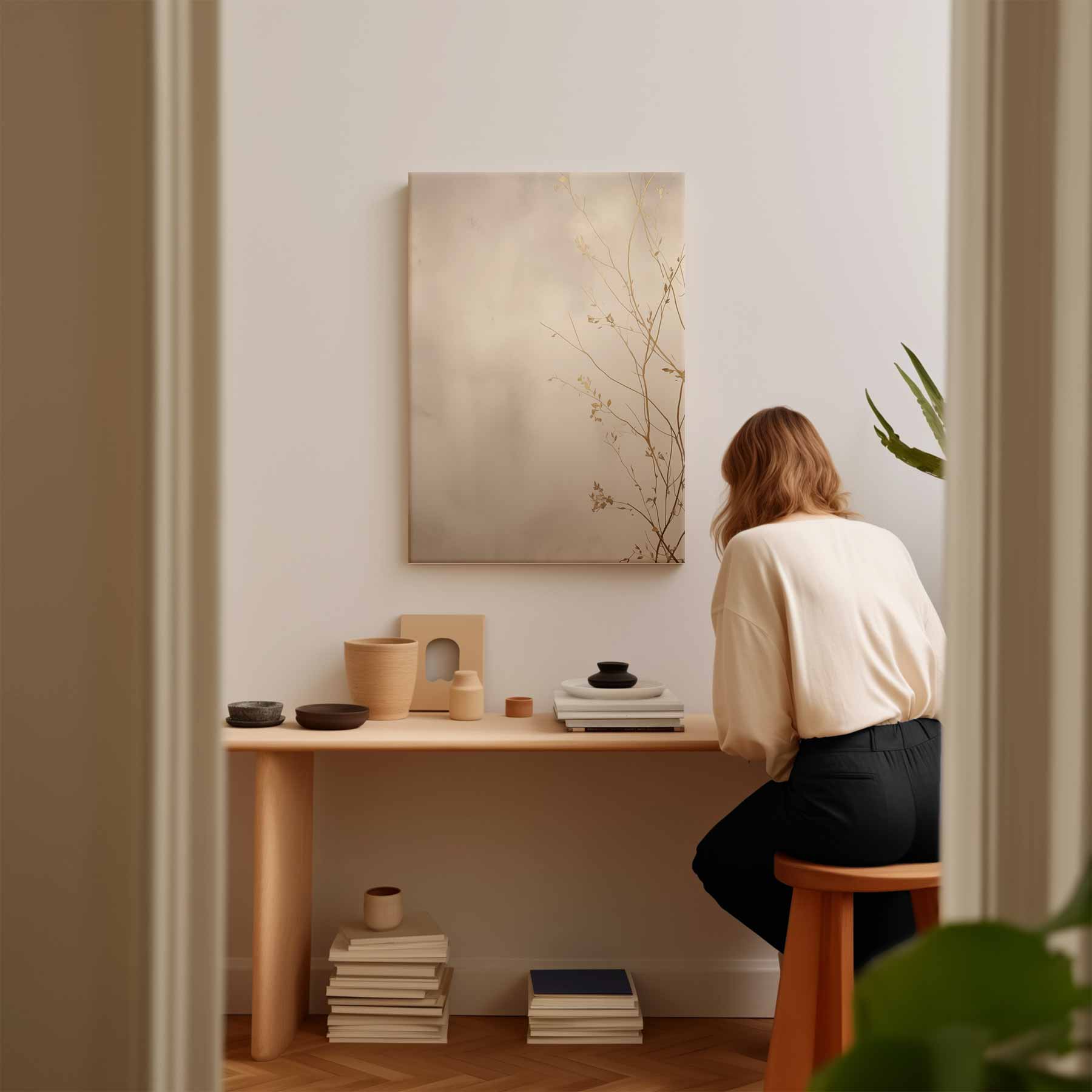 Takjes in goud op beige achtergrond