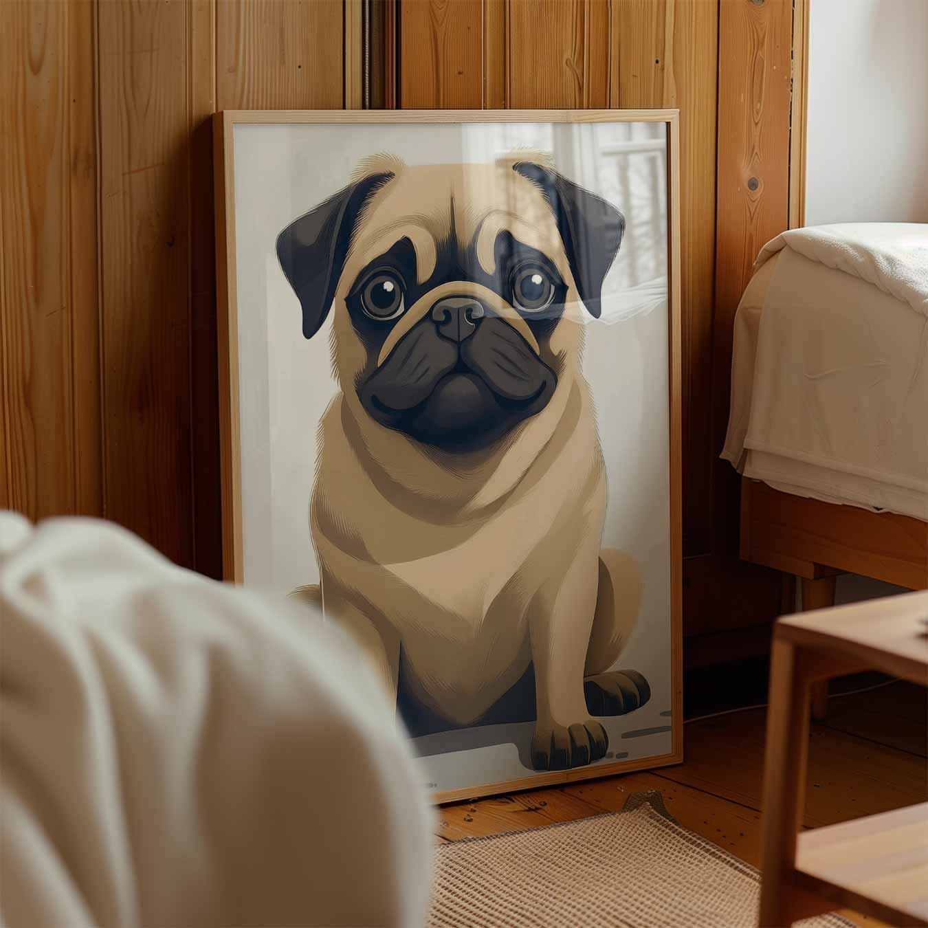 Schattige Mopshond Poster-WallArtistic