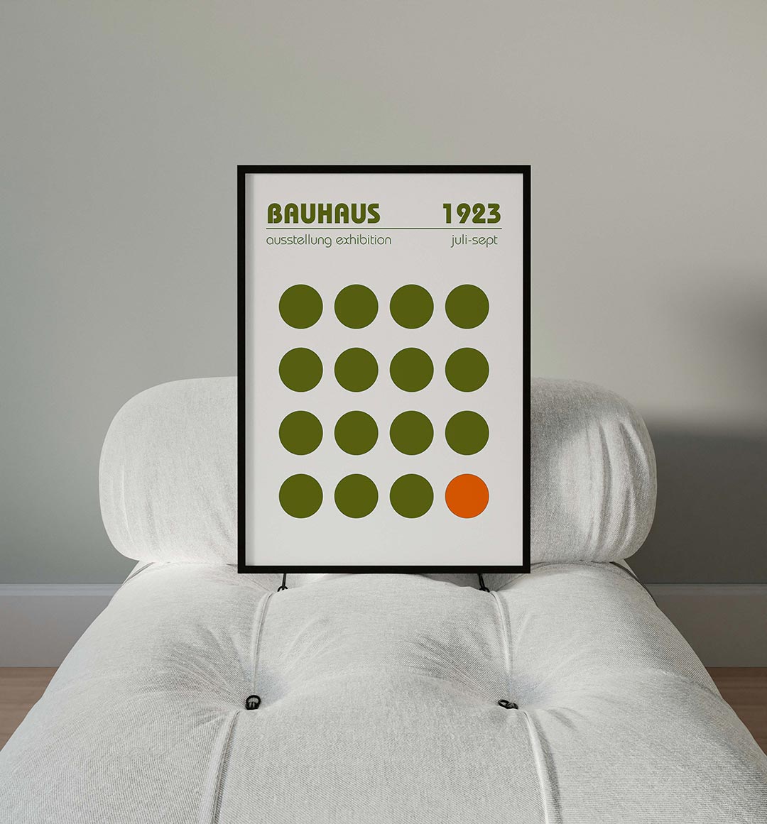Cirkelpatroon en contrast Poster