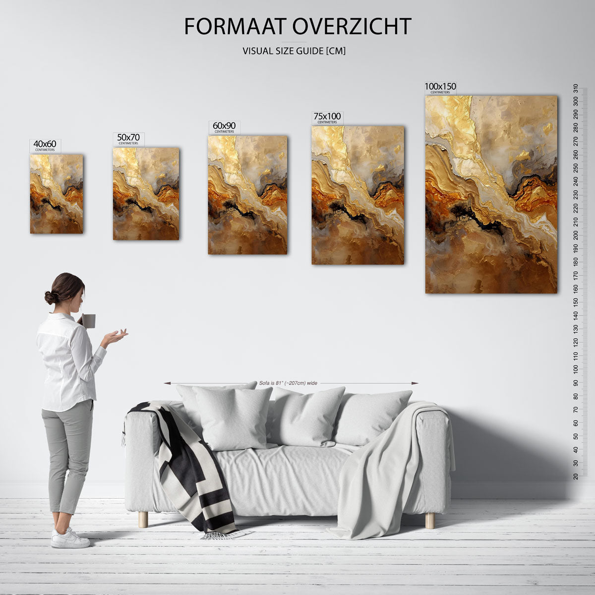 Gelaagde aardetinten Kunstwerk