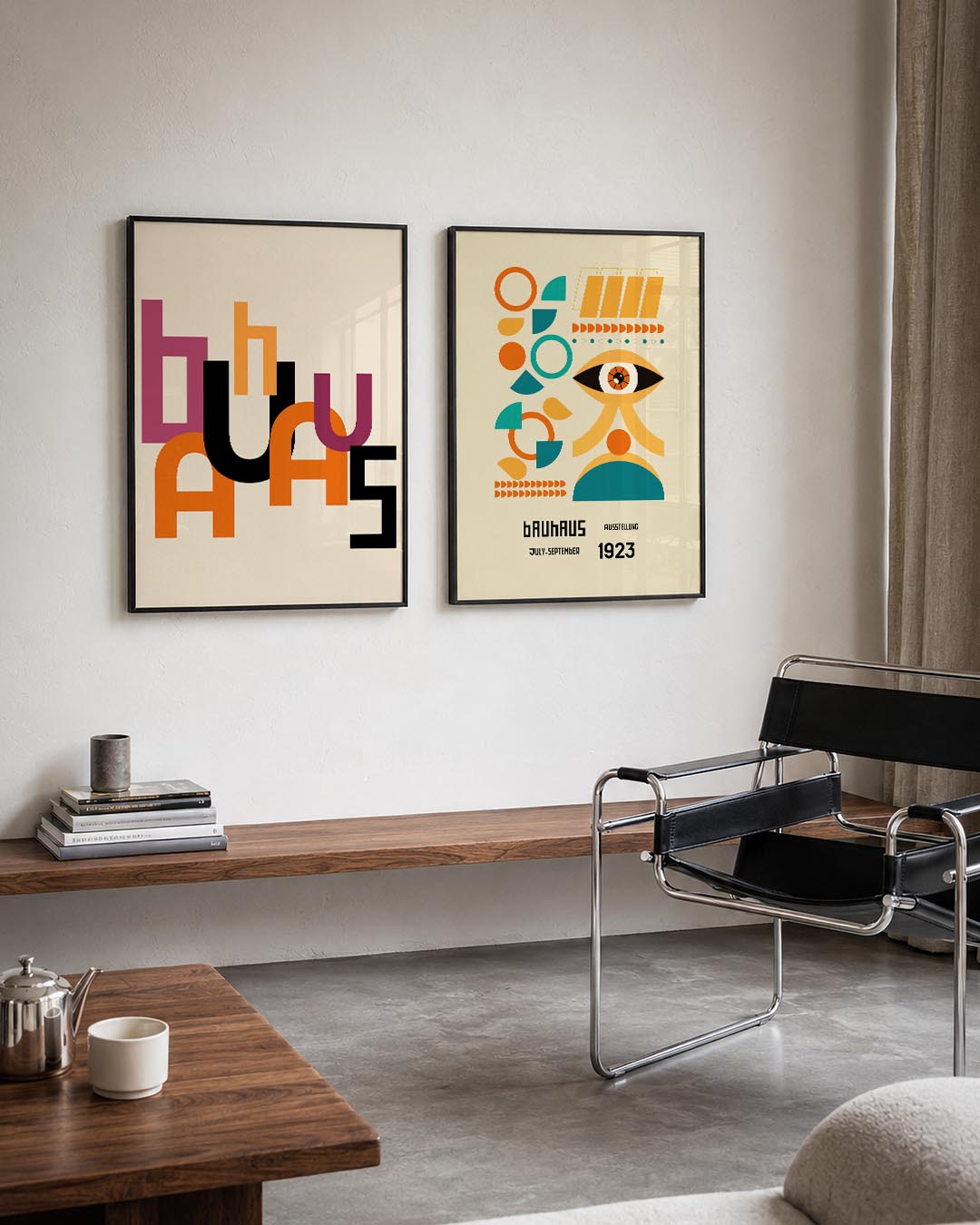 Kleurrijke typografie Posterset