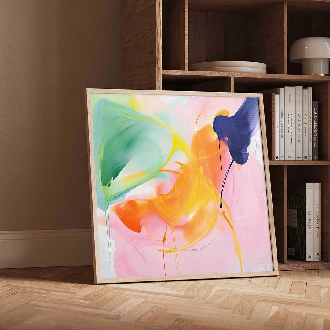 Abstracte kleurenexplosie Poster