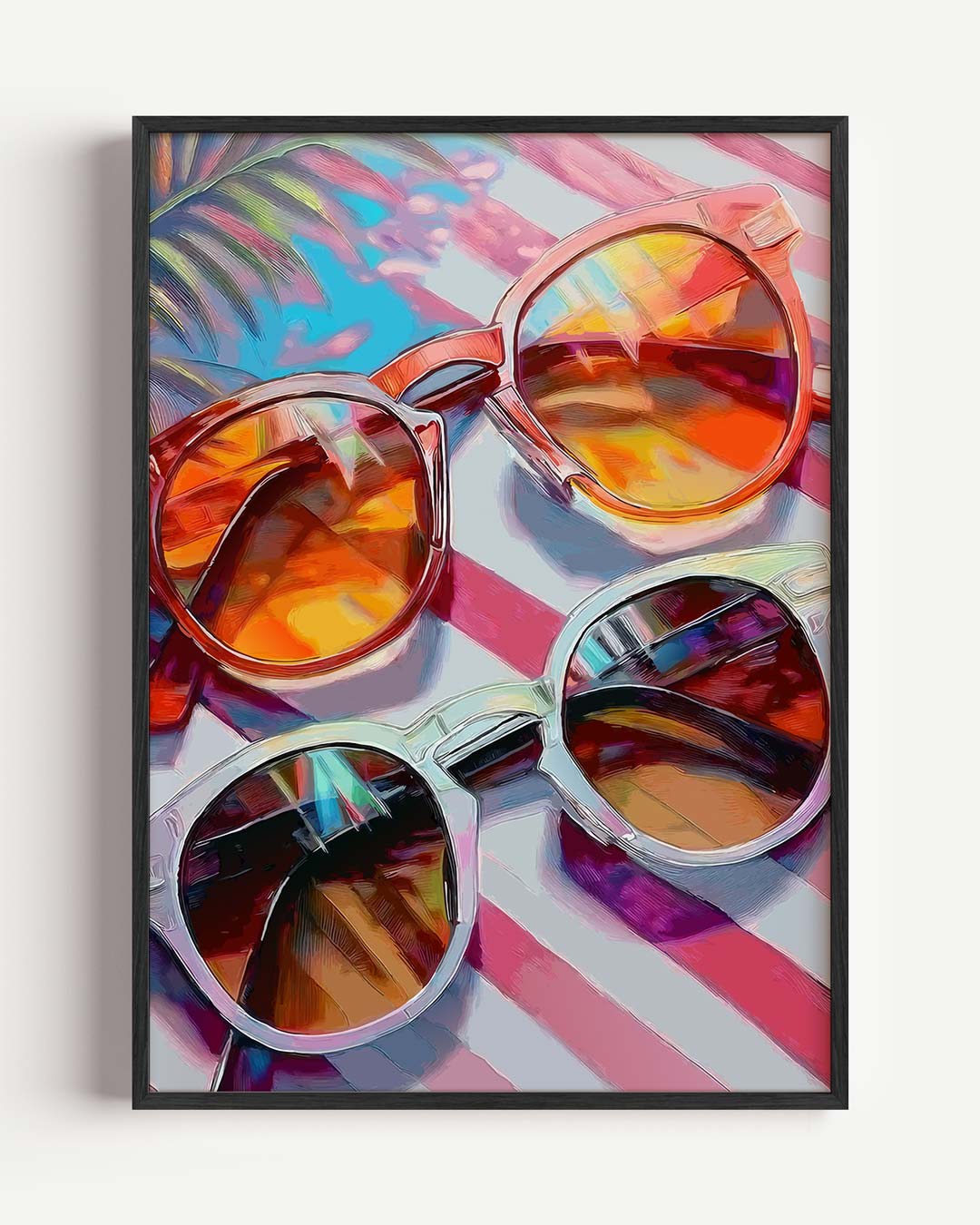 Zomers Beroemde Zonnebrillen Poster-WallArtistic