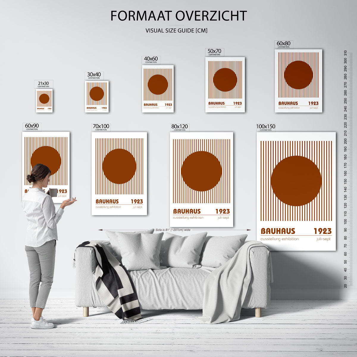 Cirkel en lijnen Poster