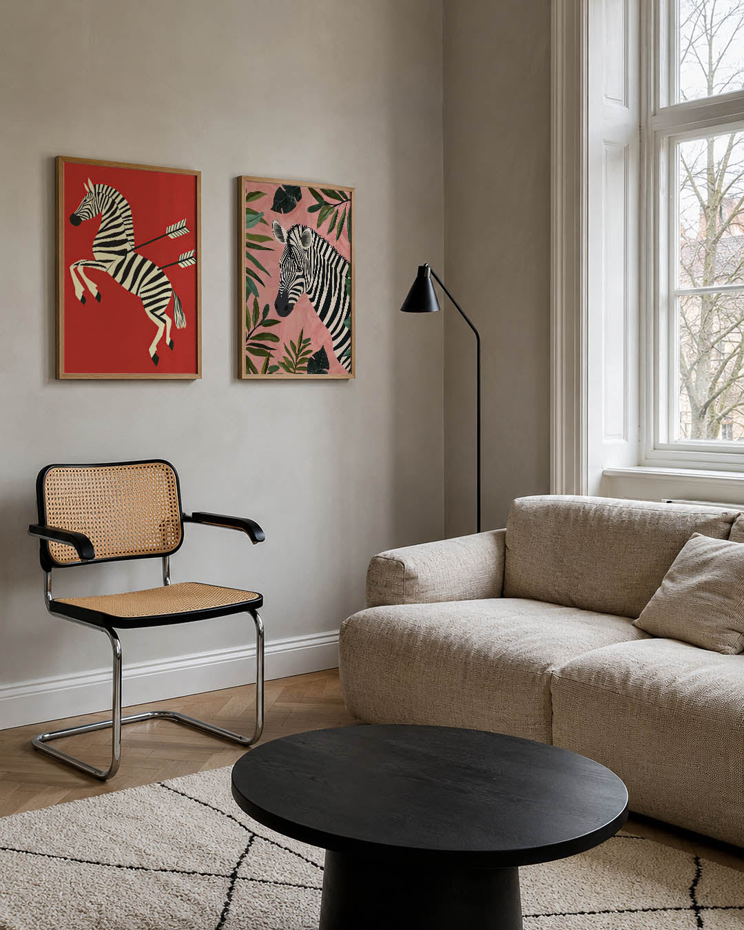 Zebra en pijlen Posterset