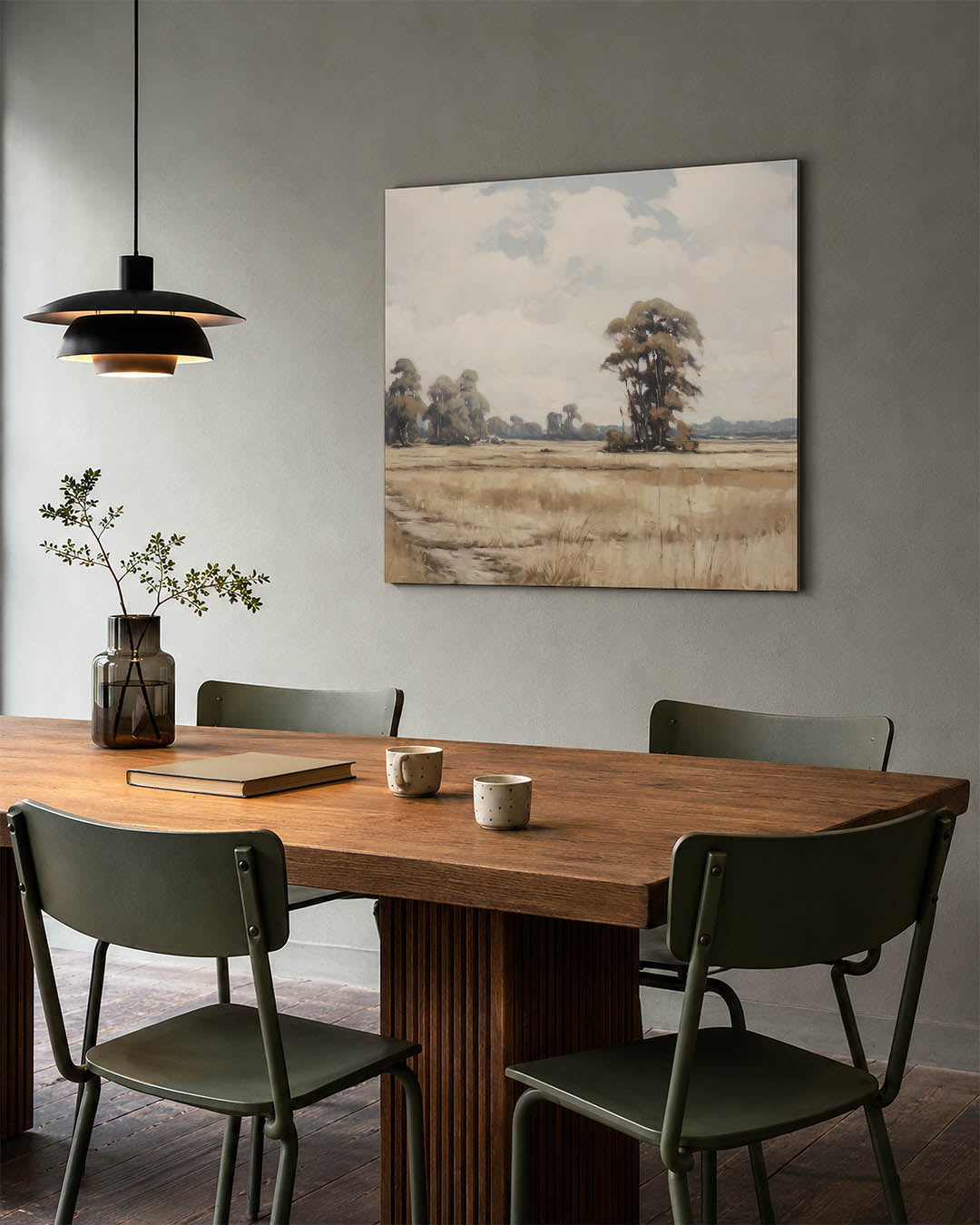 Rustige landschap weergave Kunstwerk