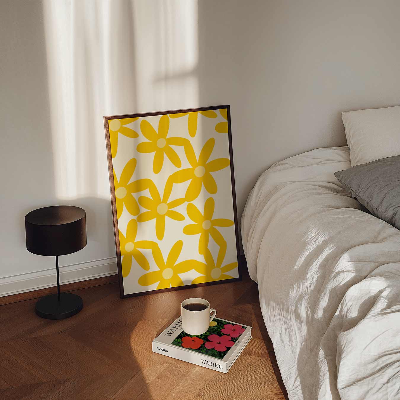 Zonnestralen Bloemenposter-WallArtistic