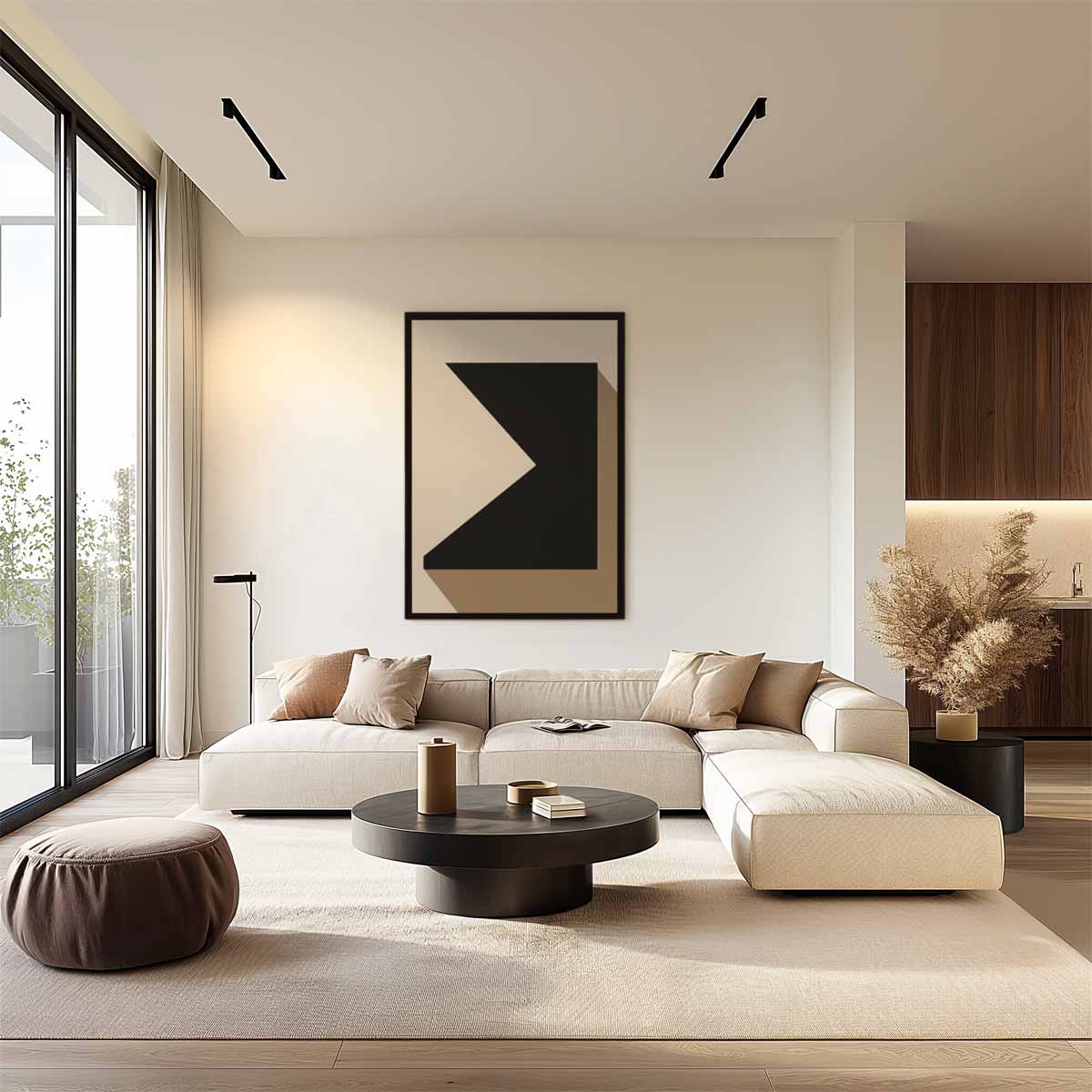 Geometrische Schaduw Kunstwerk-canvas-dibond-plexiglas-wanddecoratie-WallArtistic
