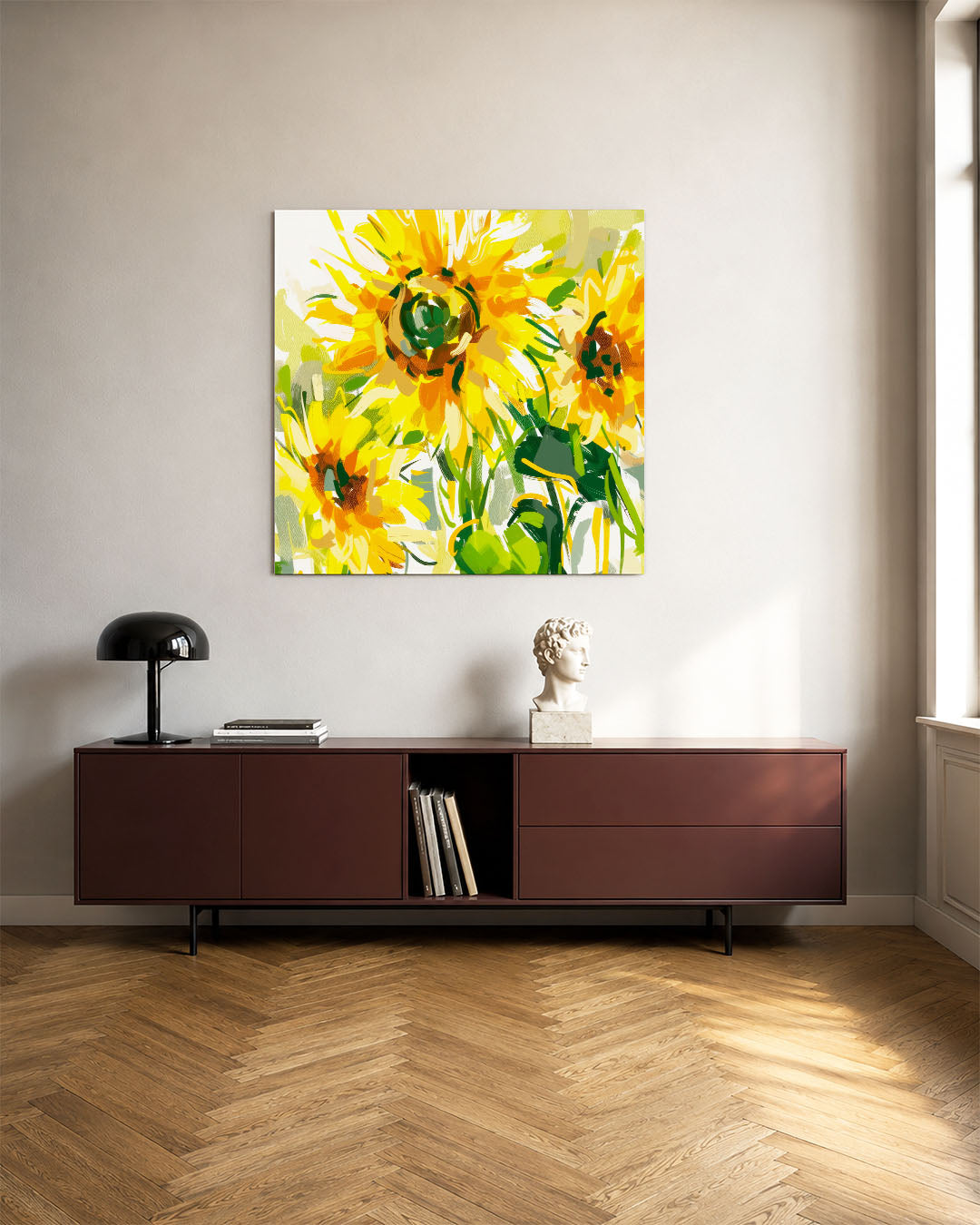 Zonnebloemen Kunstwerk