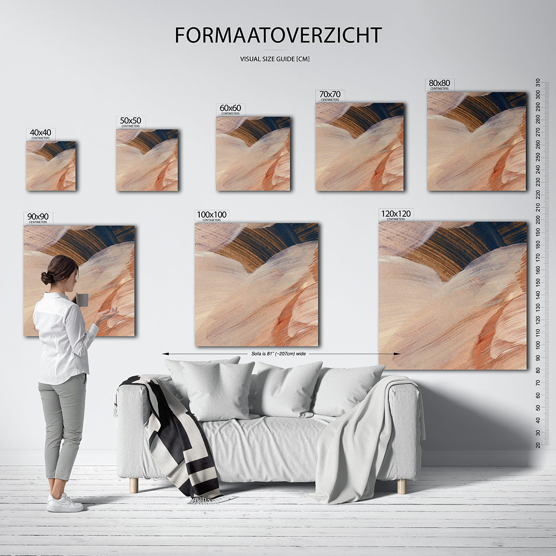 Organische penseelstreken Kunstwerk