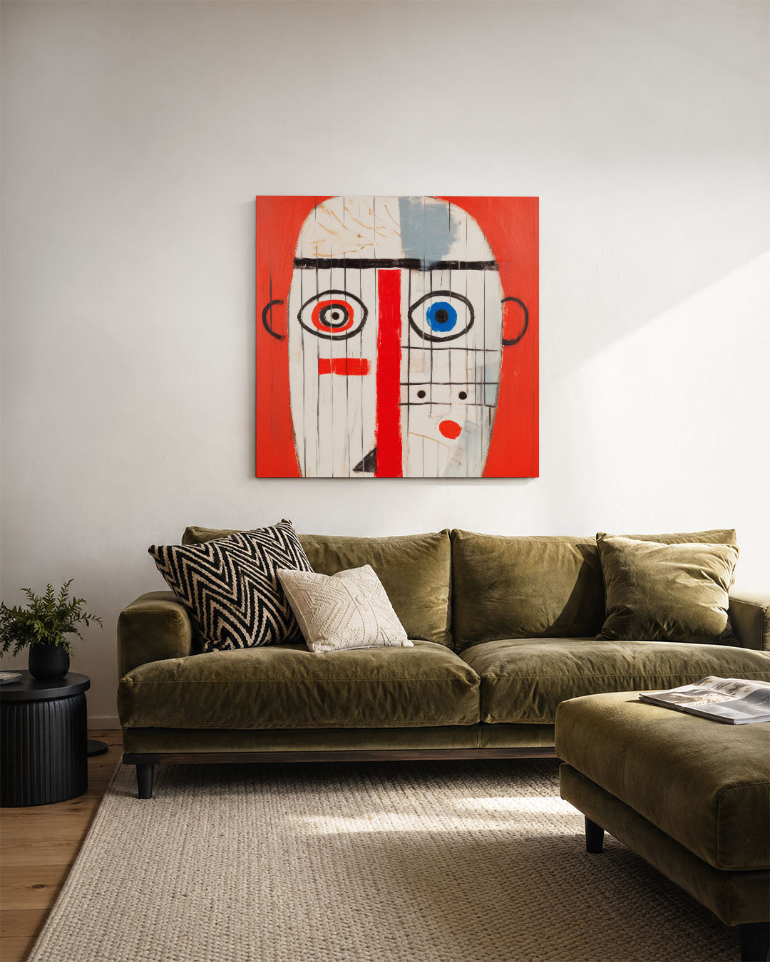 Geometrisch portret Kunstwerk