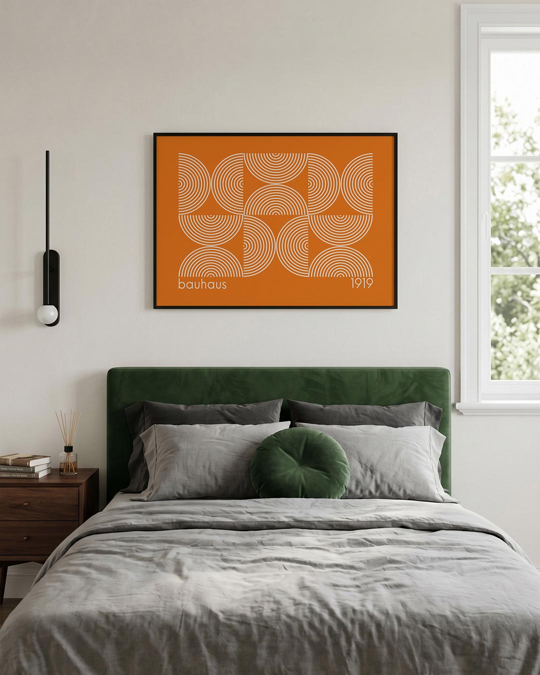 Cirkelpatroon en lijnen Poster
