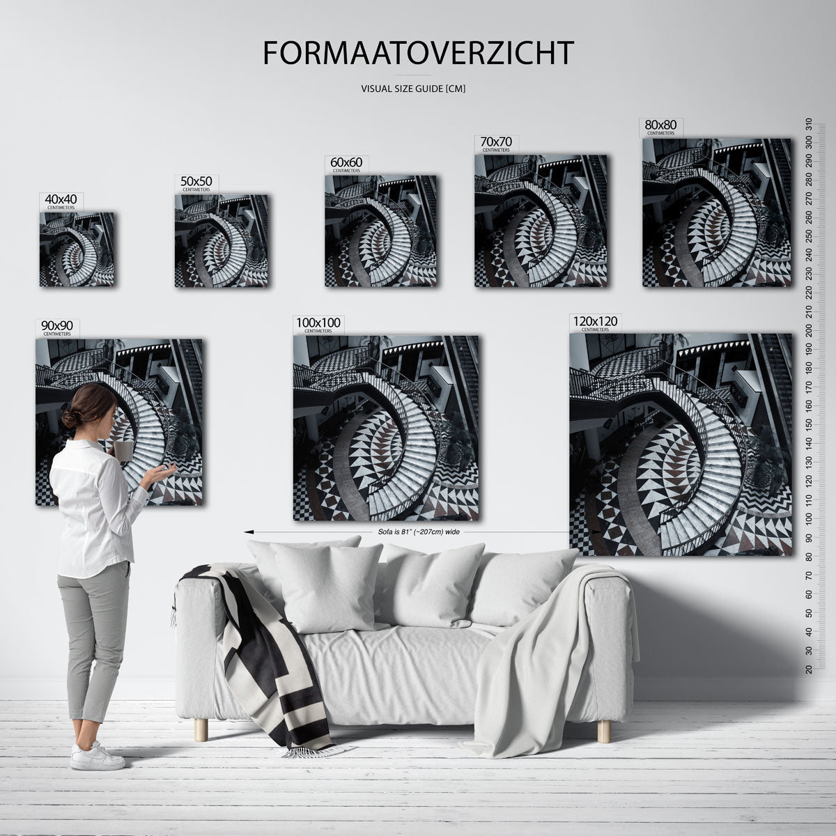 Geometrische trappen Poster
