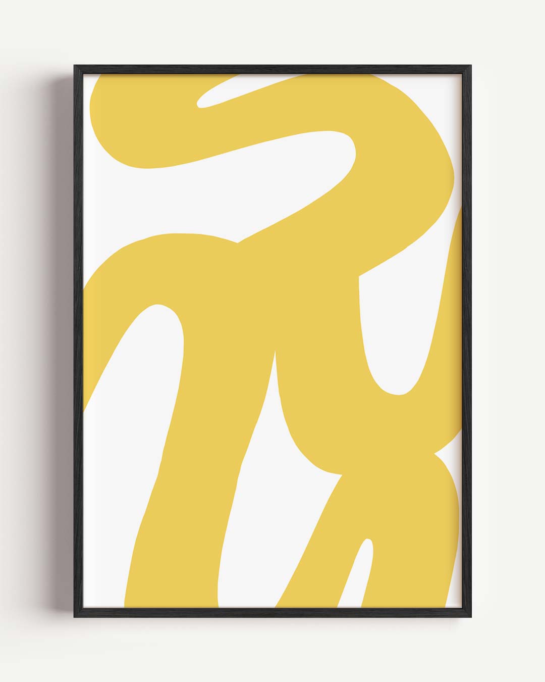 Gele Lijnkunst Abstract Poster-WallArtistic