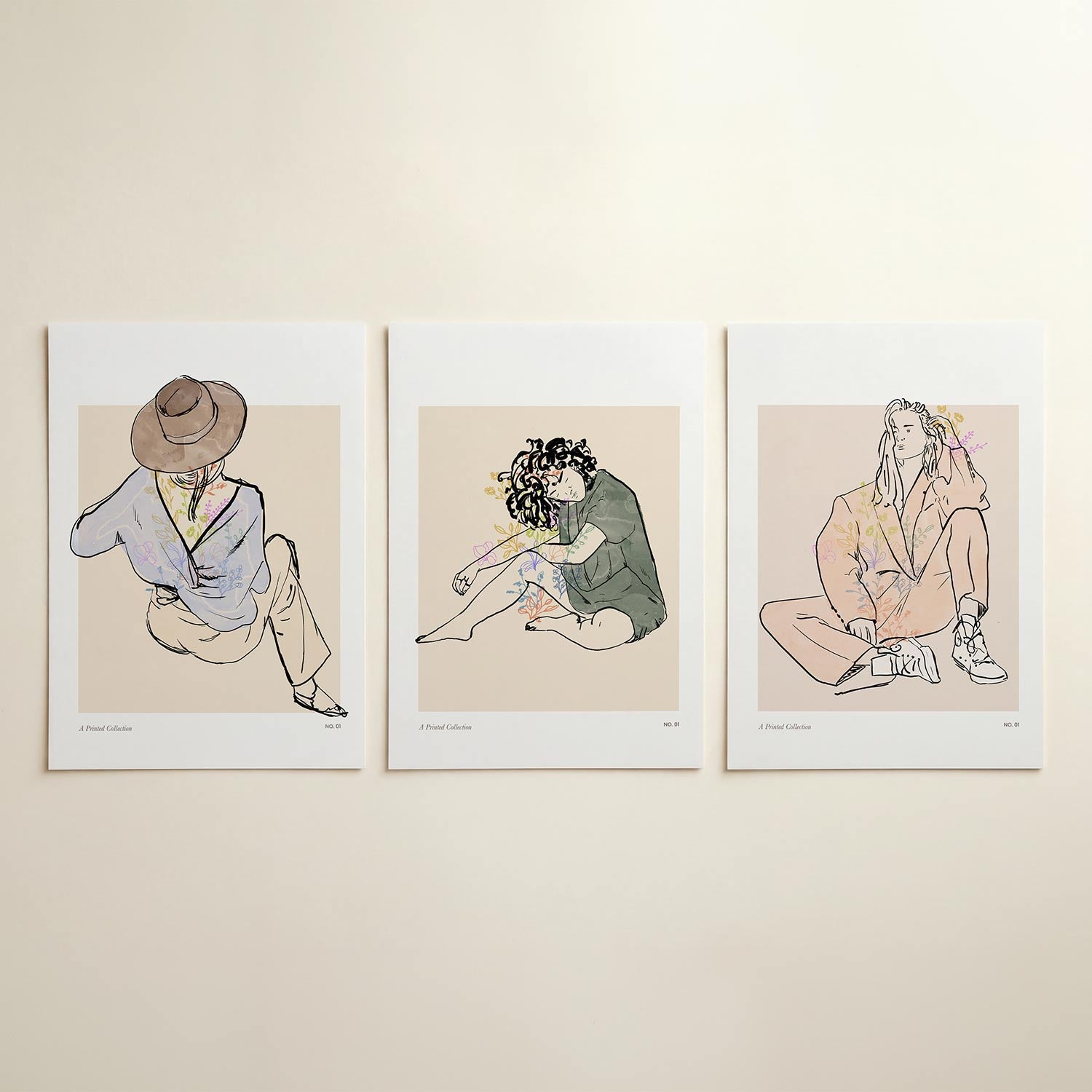 Zachte lijnenspel Posterset