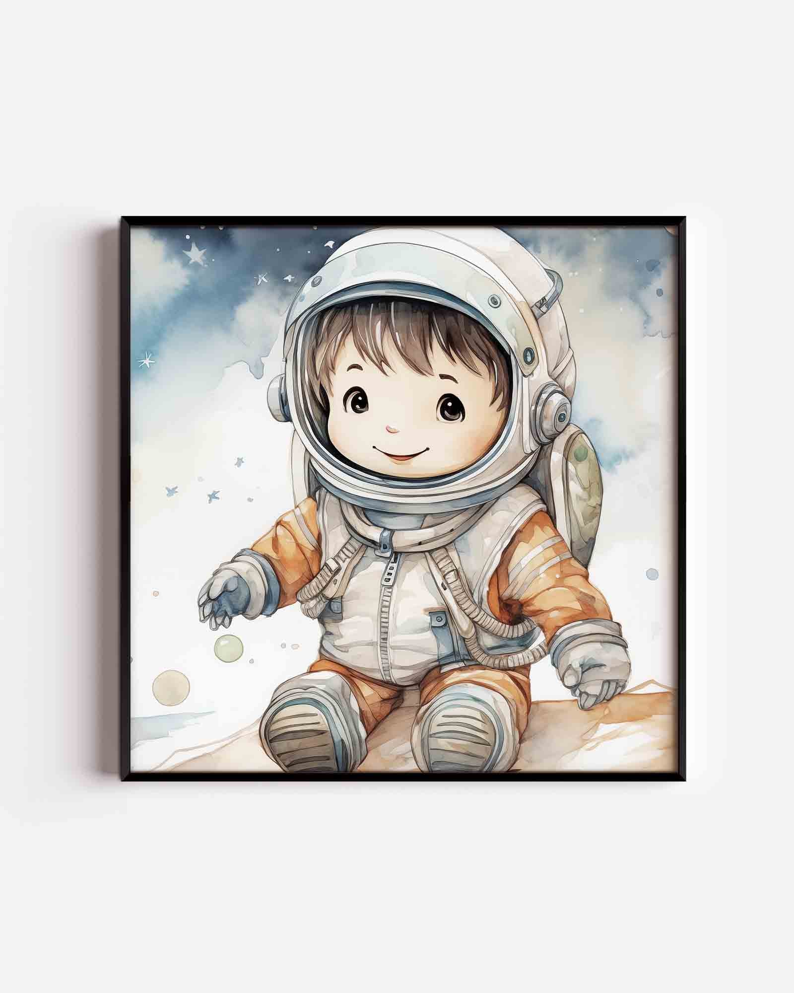 Kind in ruimtepak Poster