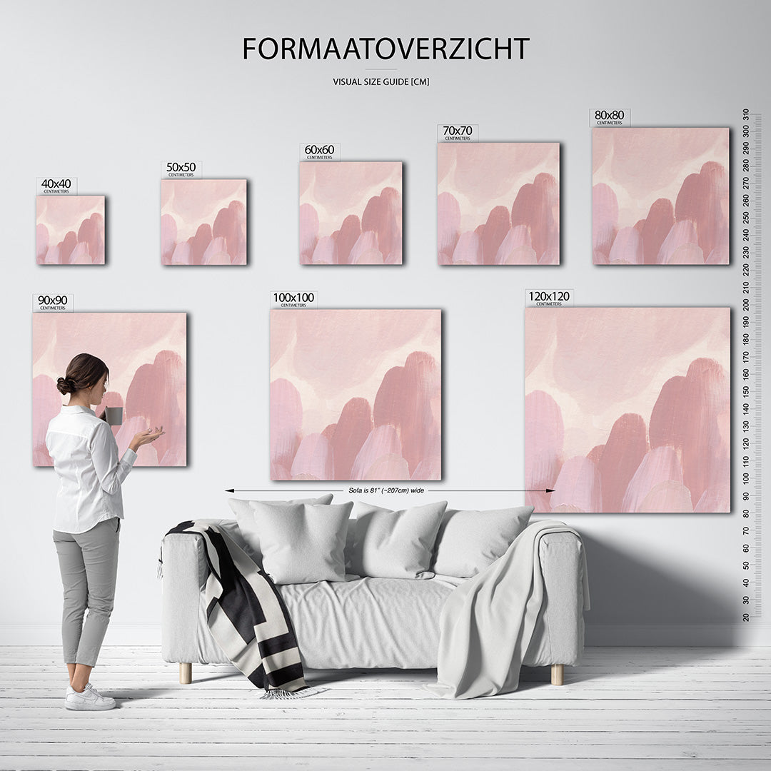 Zachte kleurencompositie Kunstwerk