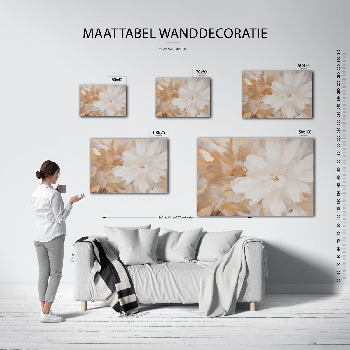 Bloemrijke compositie Kunstwerk