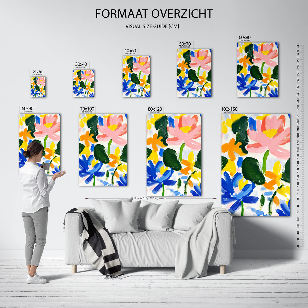 Bloemen en bladeren Poster