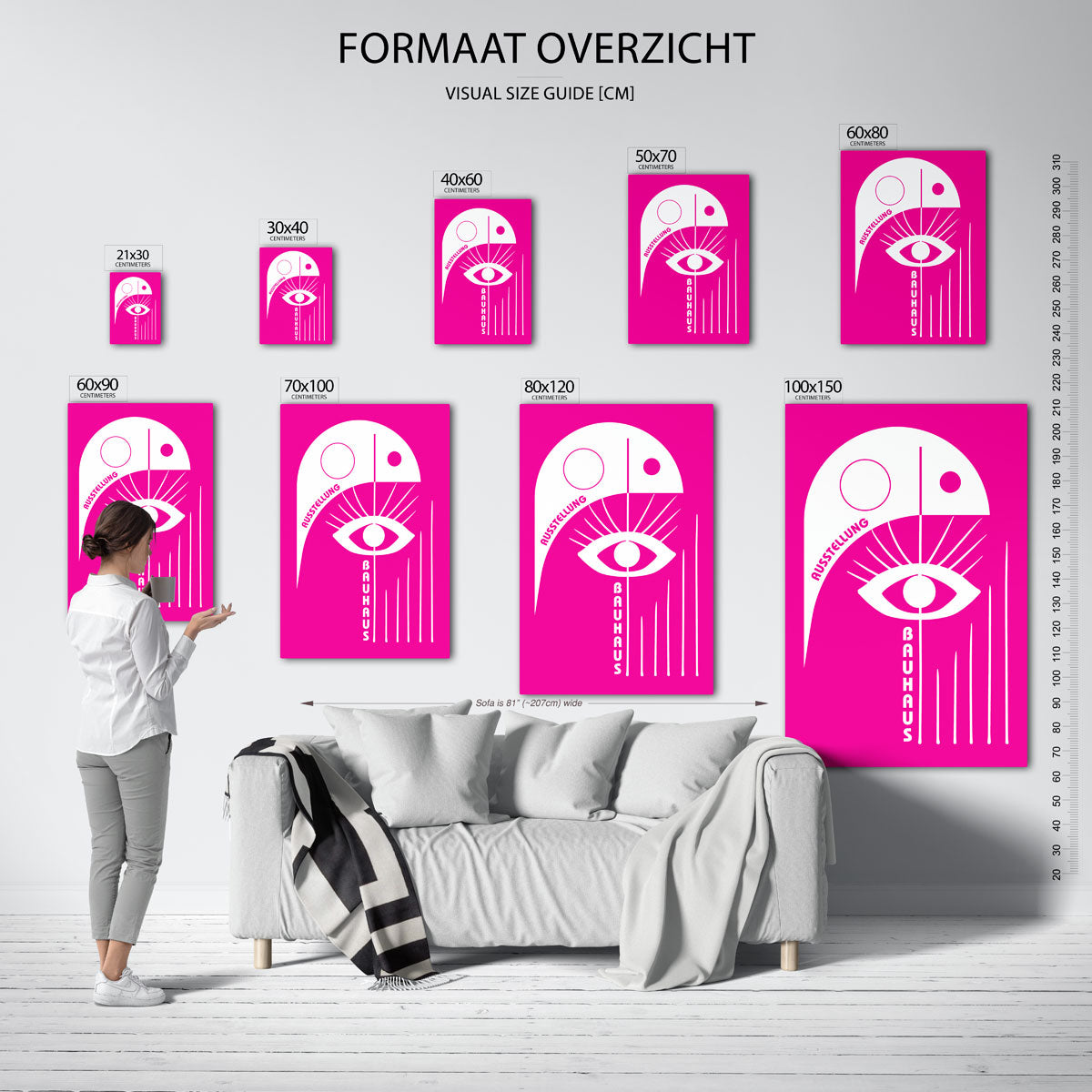 Oog en lijnen Poster