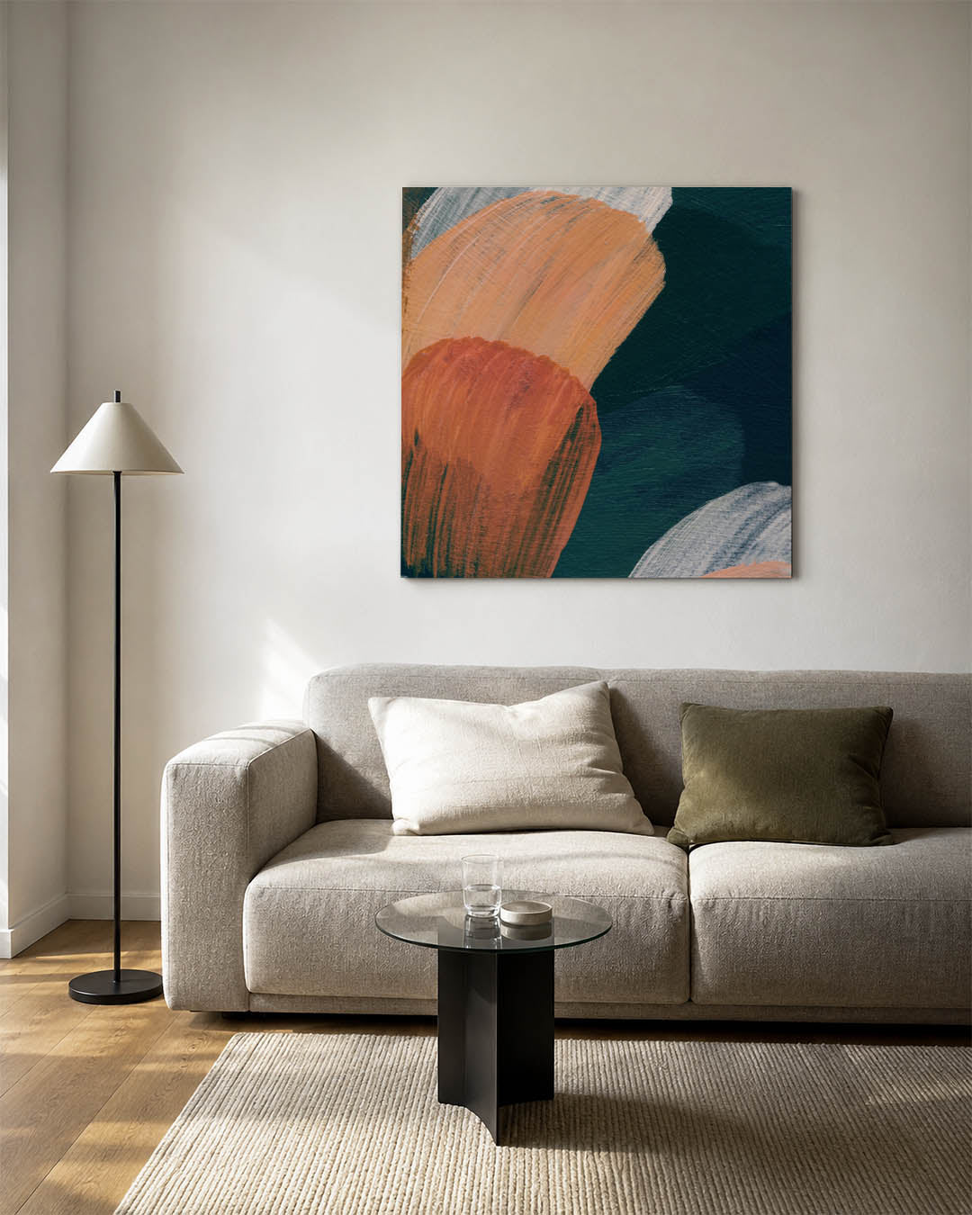Dynamische penseelstreken Kunstwerk