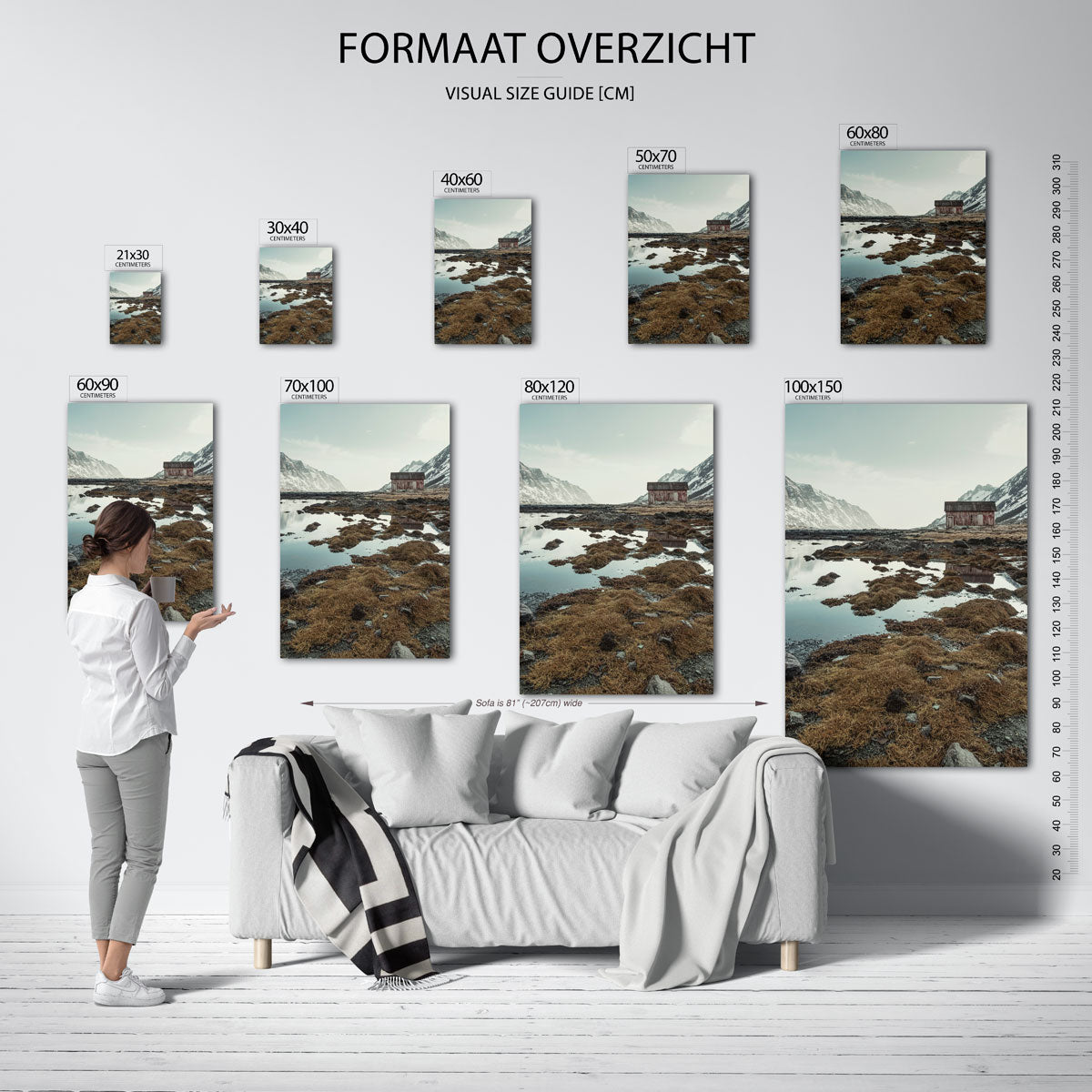 Rustieke berglandschap Poster