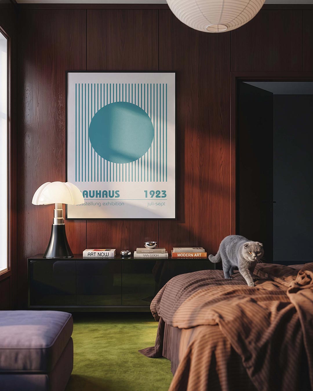 Cirkel en lijnen Poster