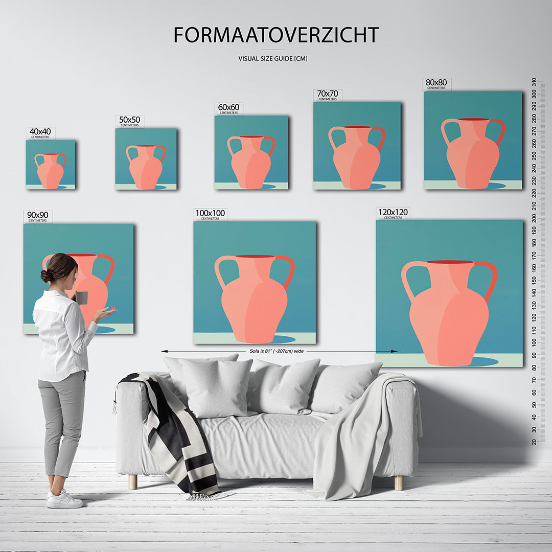 Vaas met handvatten Kunstwerk