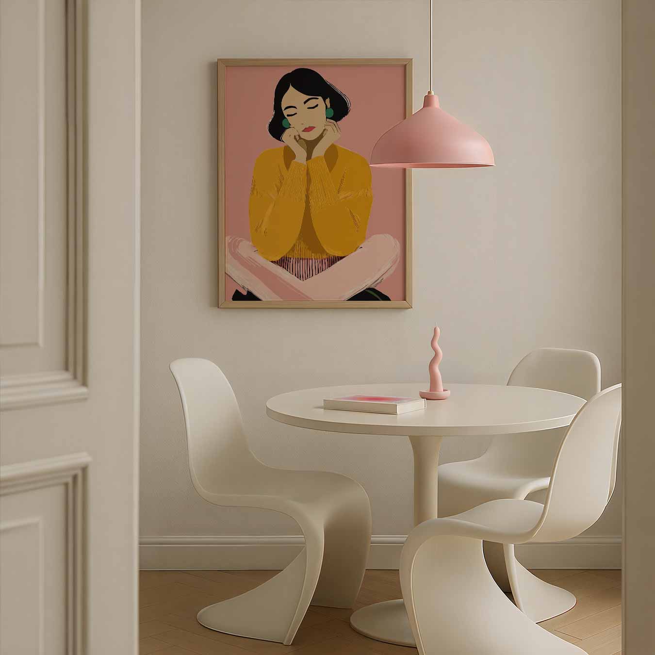 Dromerige Vrouwelijke Illustratie Poster-WallArtistic