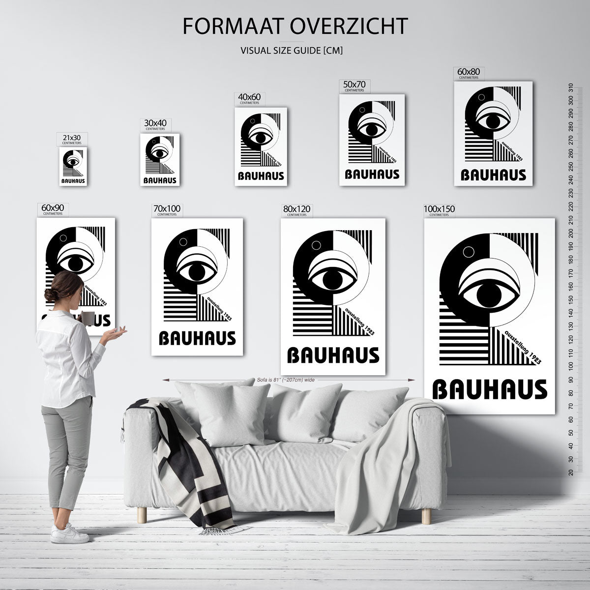 Oog en lijnen Poster