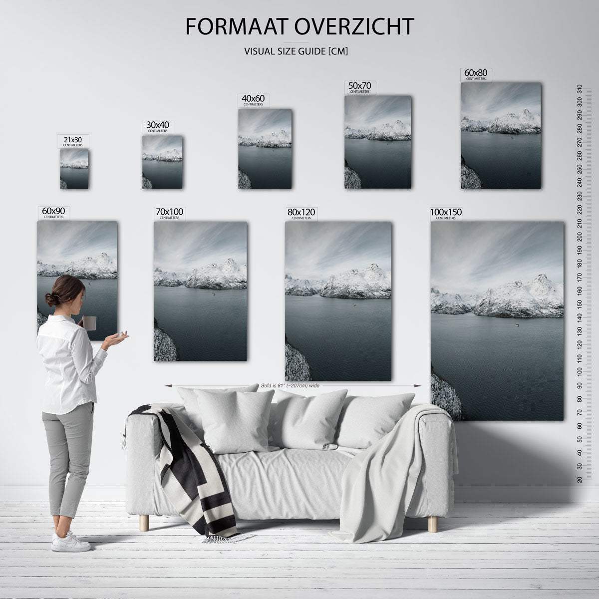 Rustige berglandschap Poster