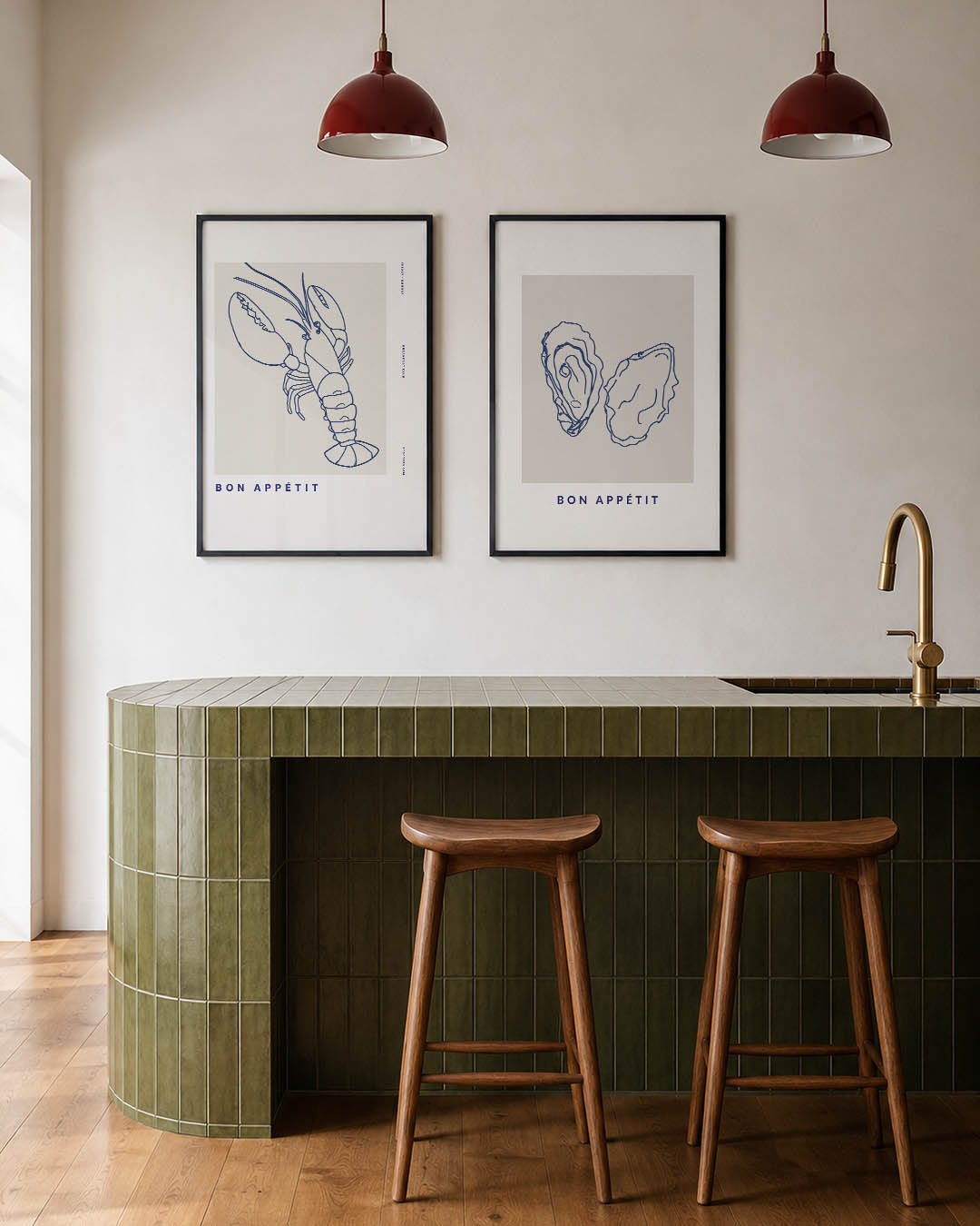 Lijnenspel en eenvoud Posterset