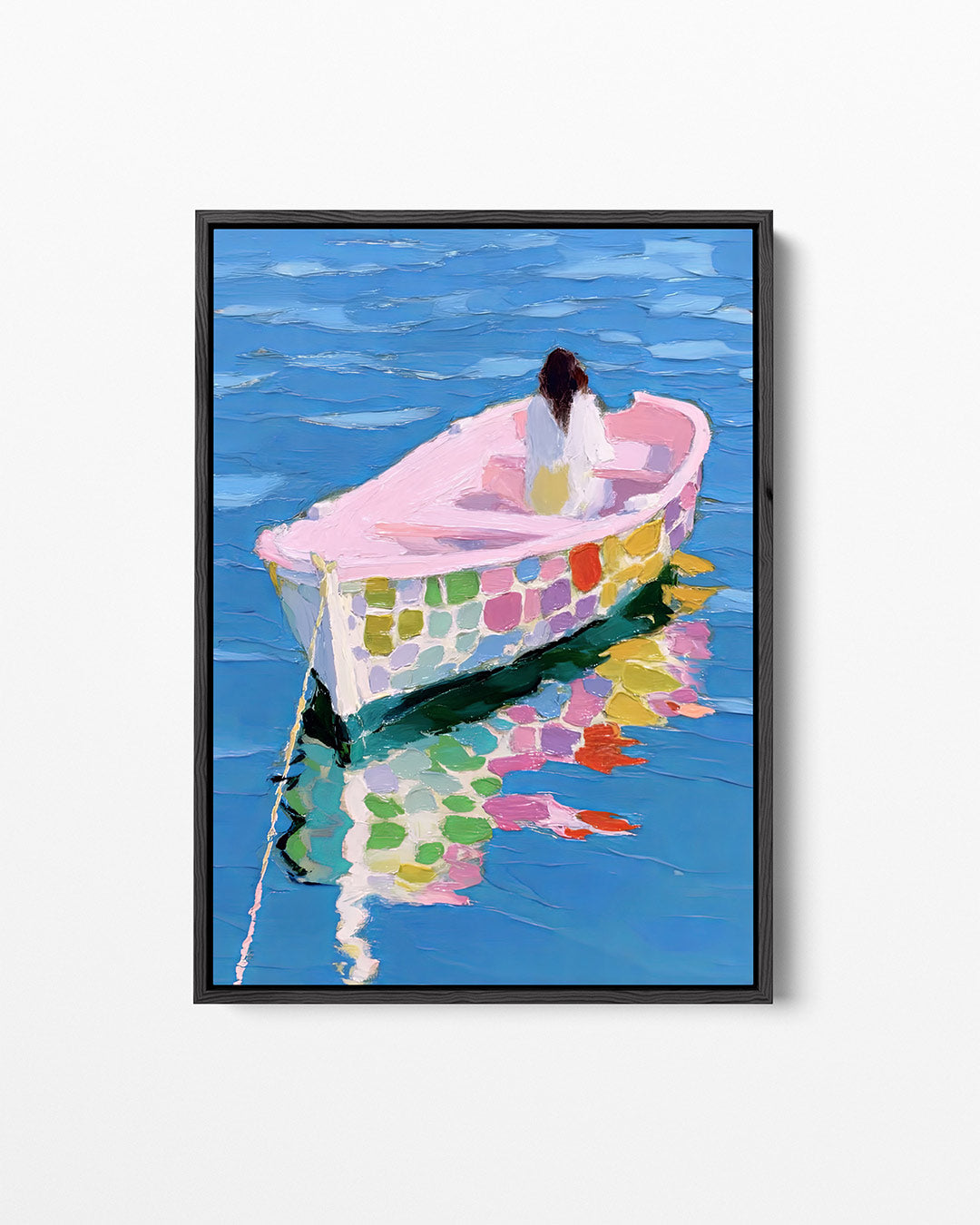 Kleurrijke boot Kunstwerk