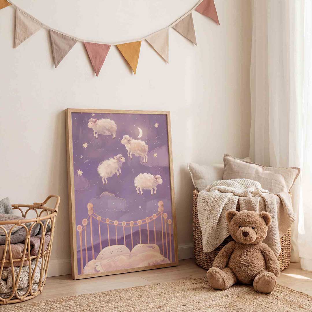 Schapen en bed Poster