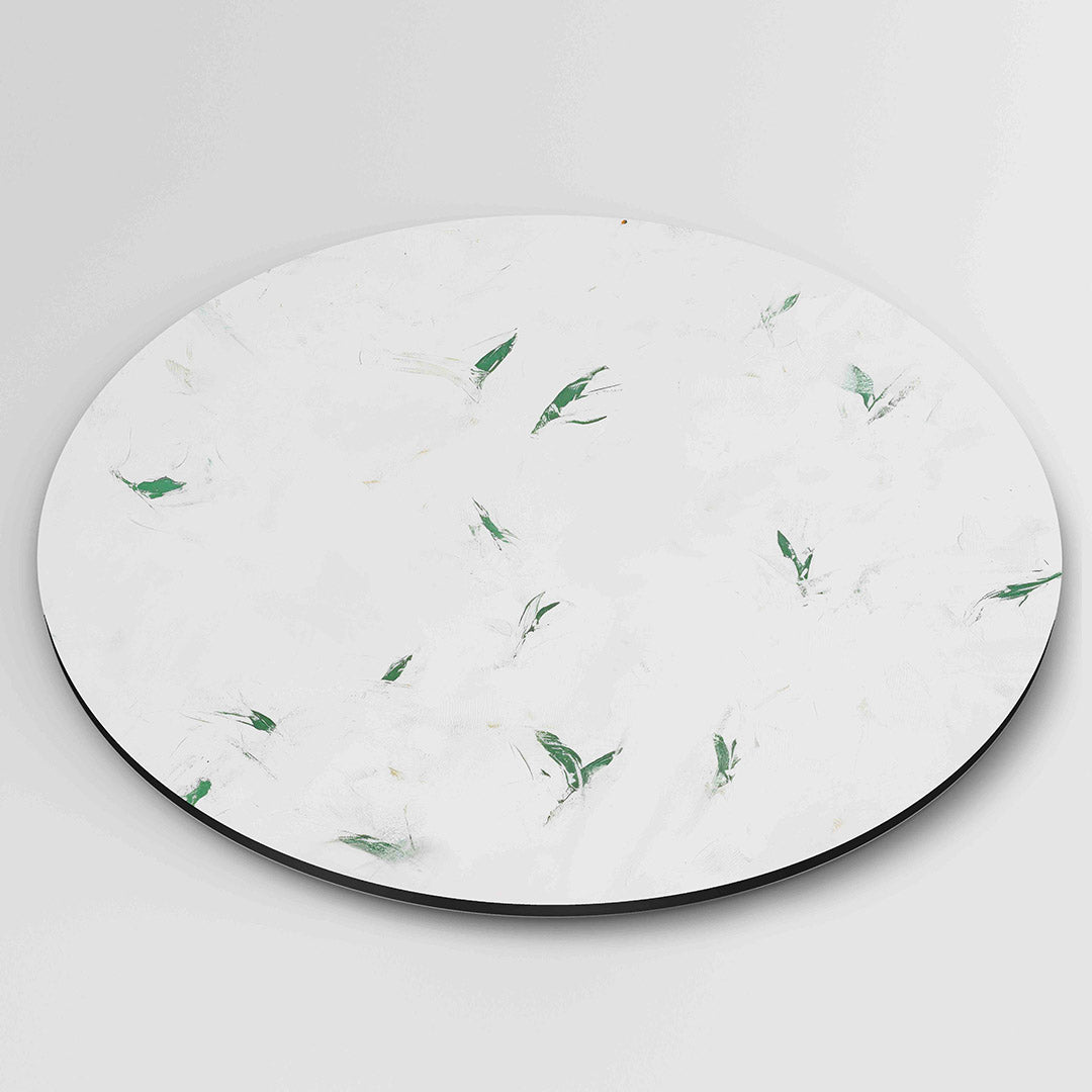 Groene accenten Muurcirkel