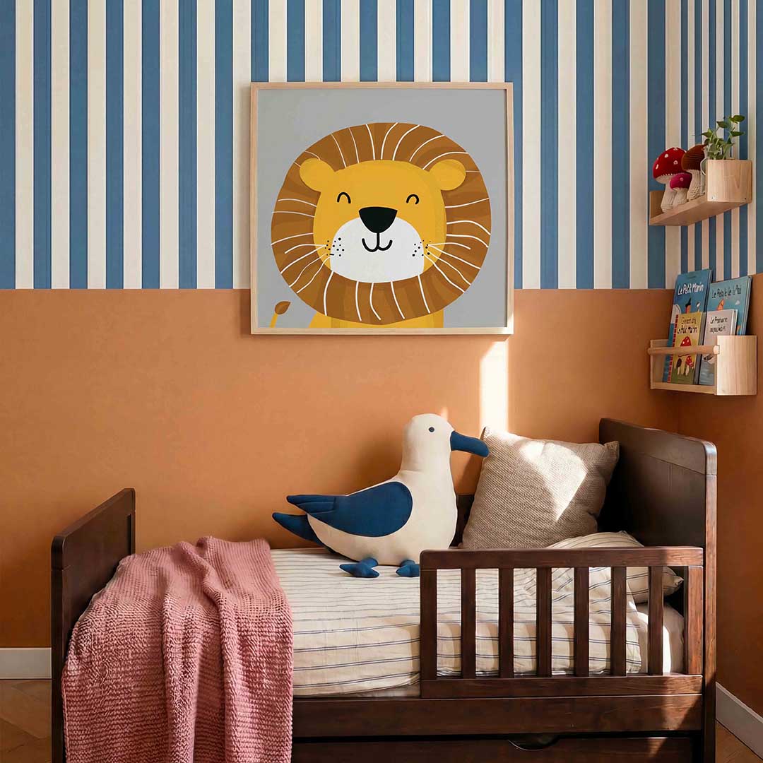 Lachende leeuw Poster