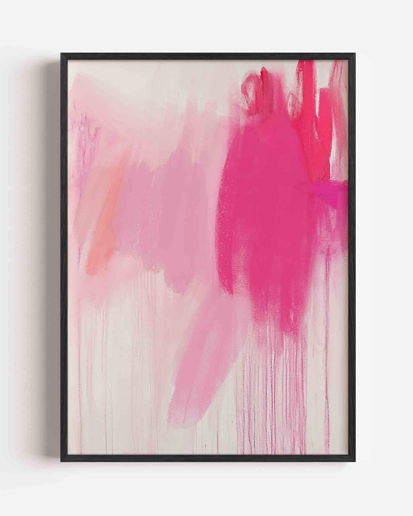 Roze en rode abstracte Poster