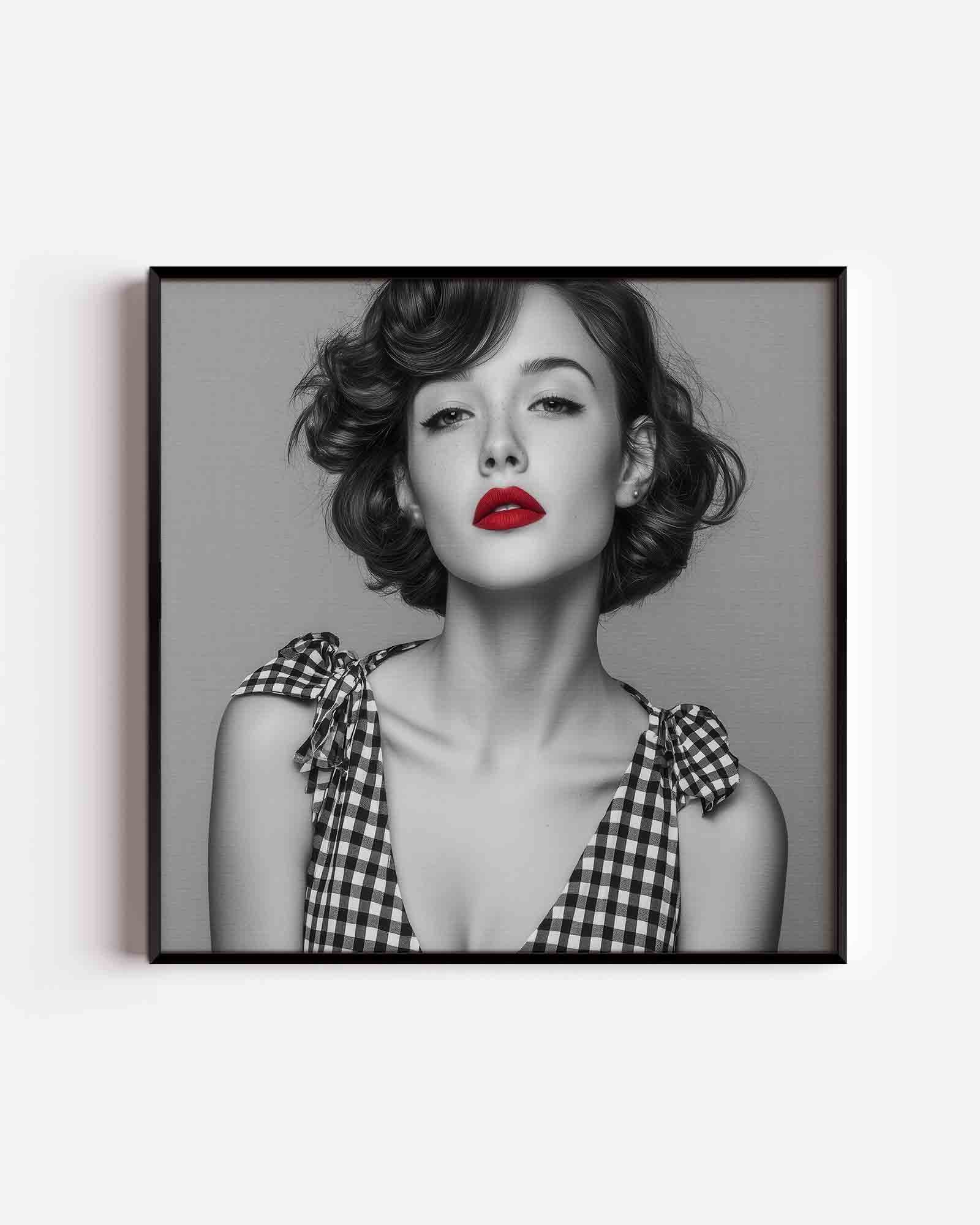 Vrouw met rode lippen Poster