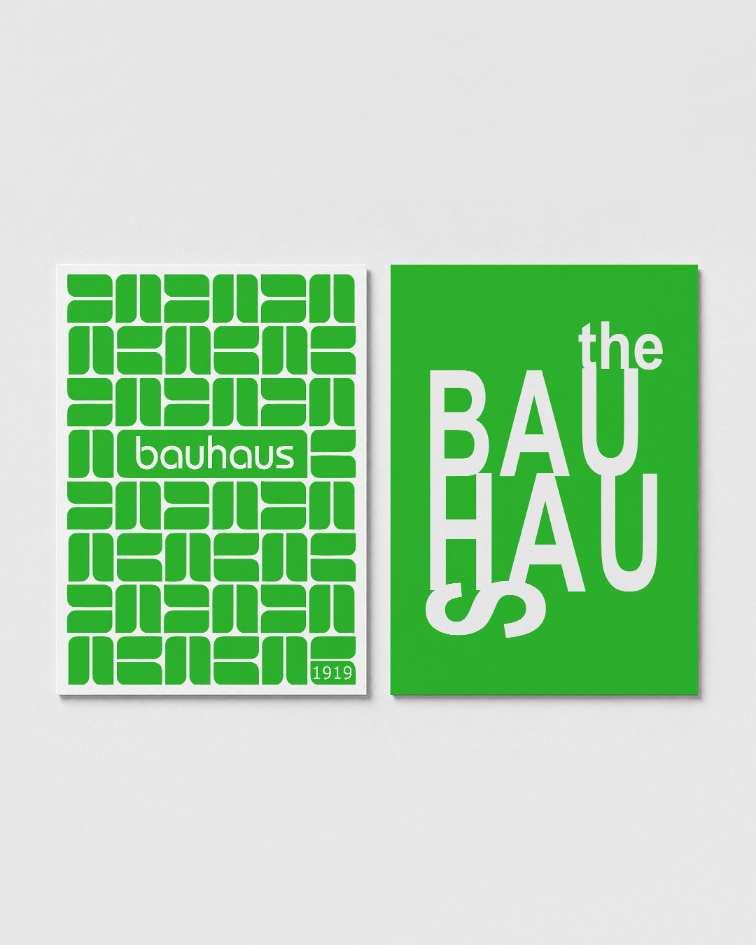 Groene vormenritme Posterset