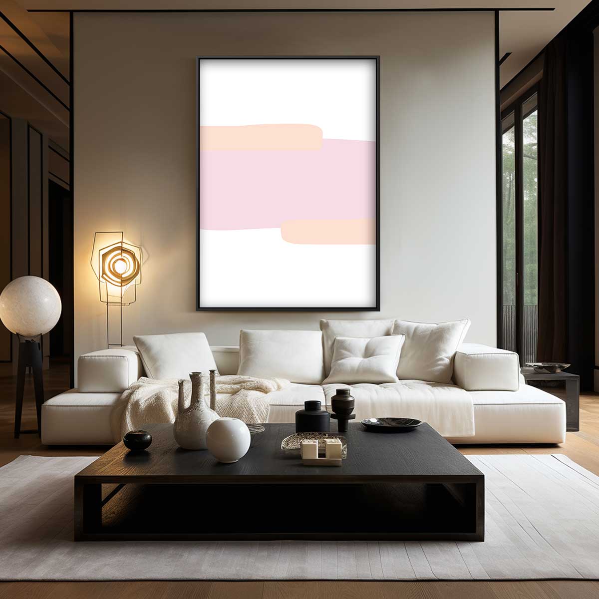 Zachte Kleuren Abstractie Kunstwerk-canvas-dibond-plexiglas-wanddecoratie-WallArtistic