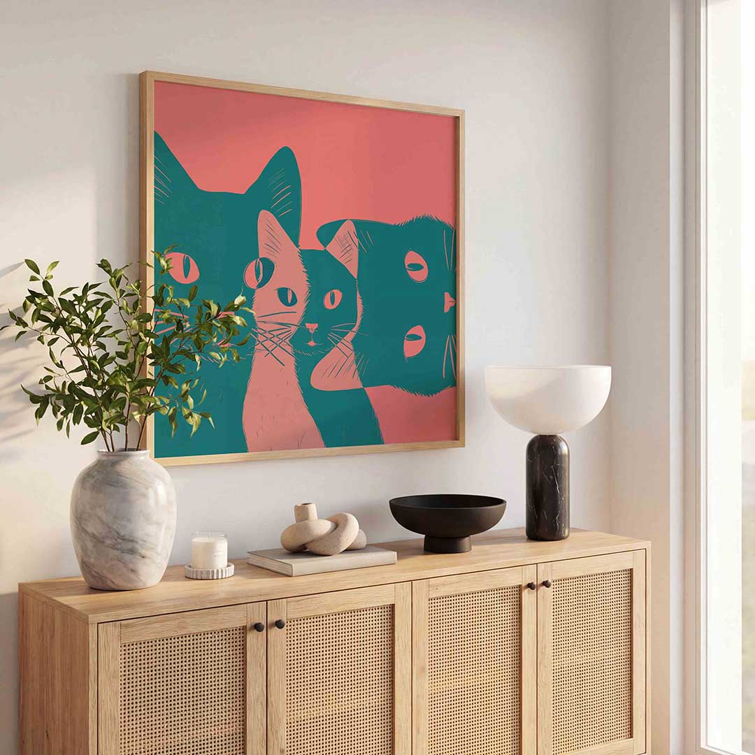 Drie katten Poster