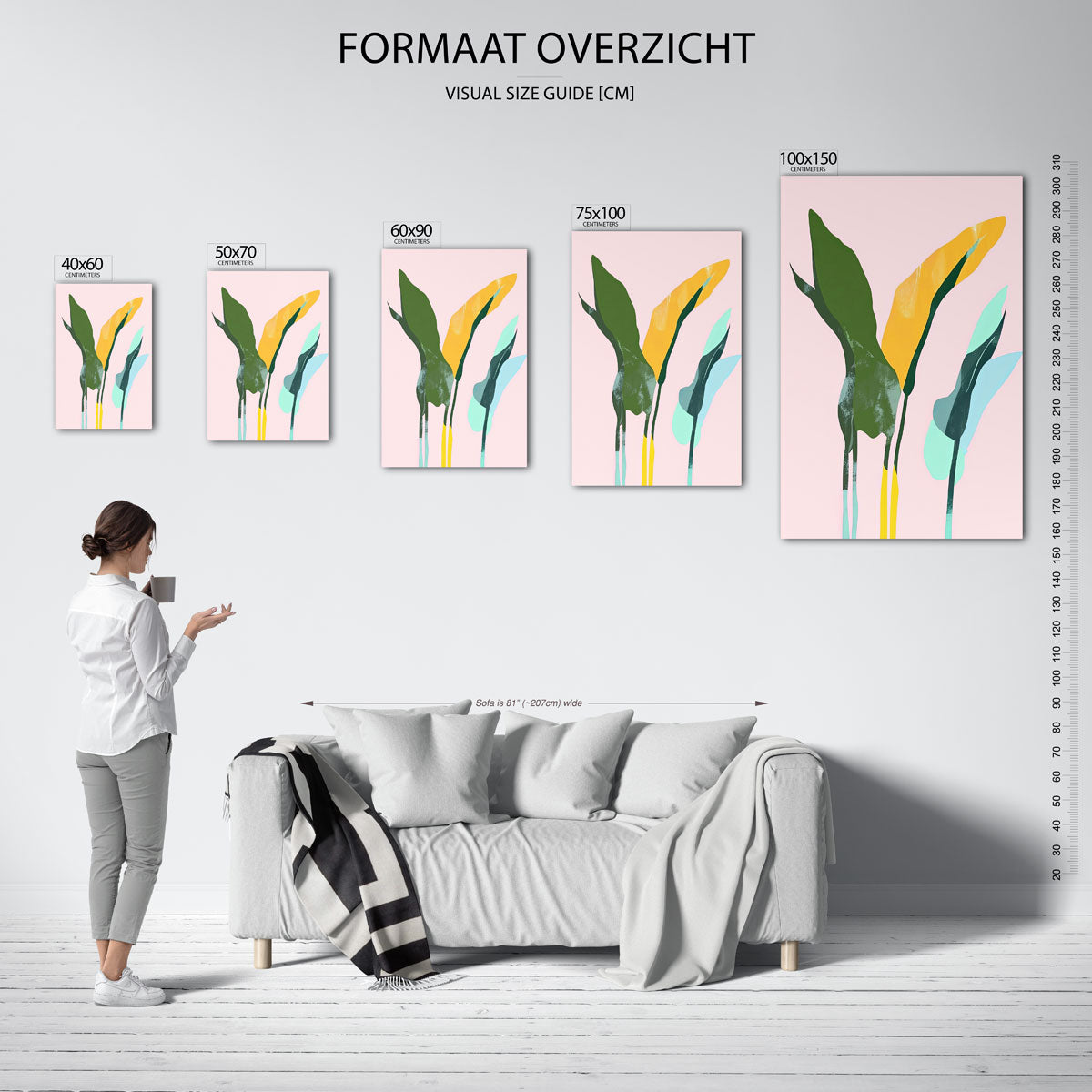 Vrolijke bladvormen Kunstwerk