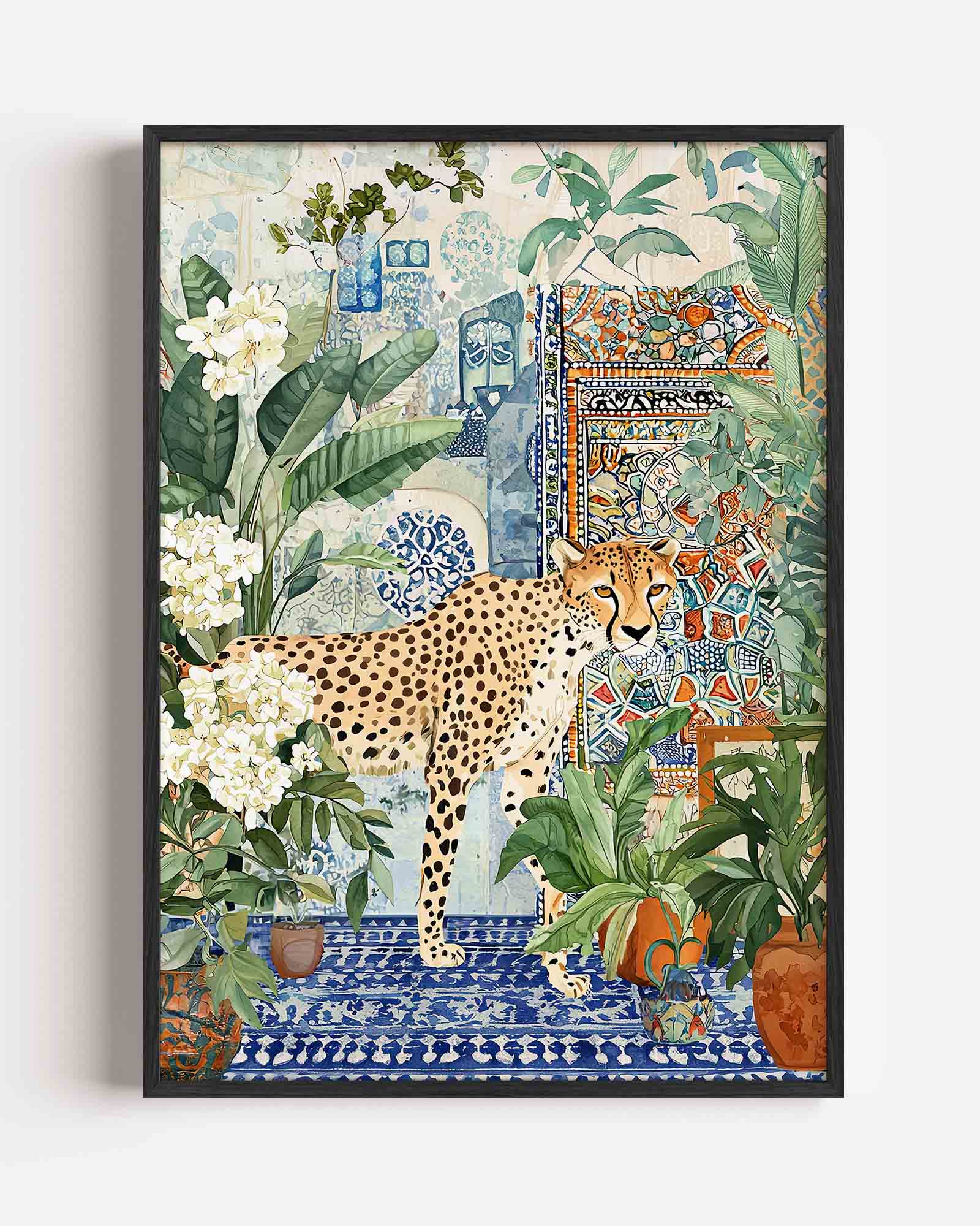 Luipaard en planten Poster